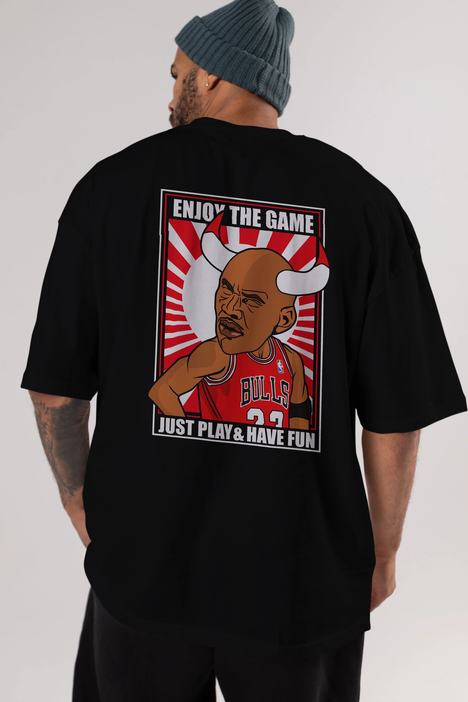 Michael Jordan Arka Baskılı Oversize t-shirt Erkek Kadın Unisex %100 Pamuk tişort