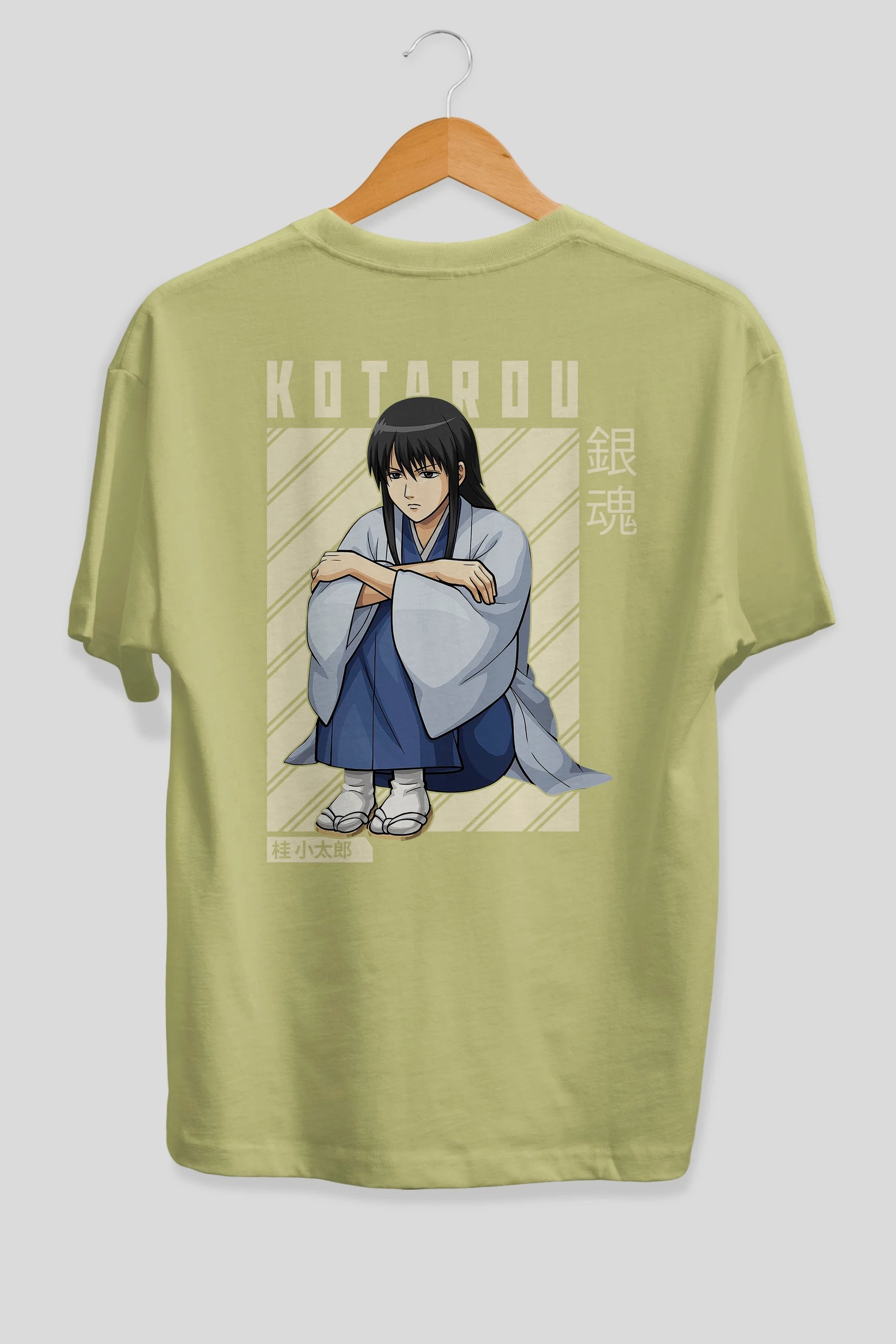 Kotarou Katsura GINTAMA Anime Arka Baskılı Oversize t-shirt Erkek Kadın Unisex