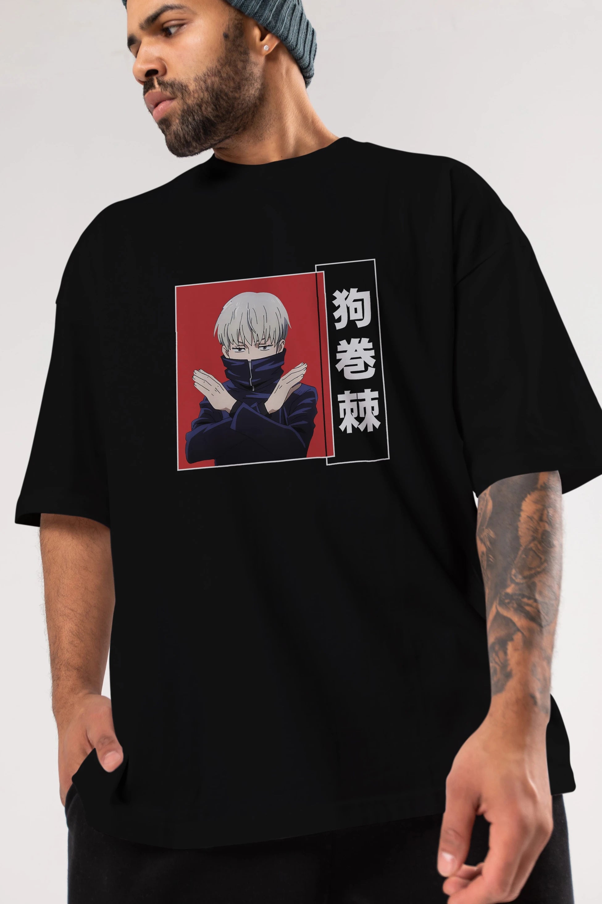 Toge Inumaki Anime Ön Baskılı Oversize t-shirt %100 pamuk Erkek Kadın Unisex