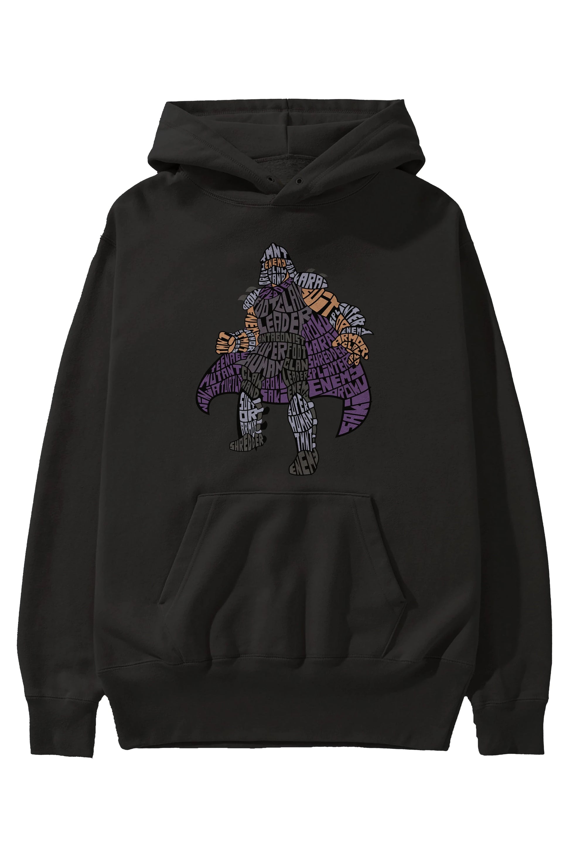 Foot Clan Leader Ön Baskılı Hoodie Oversize Kapüşonlu Sweatshirt Erkek Kadın Unisex