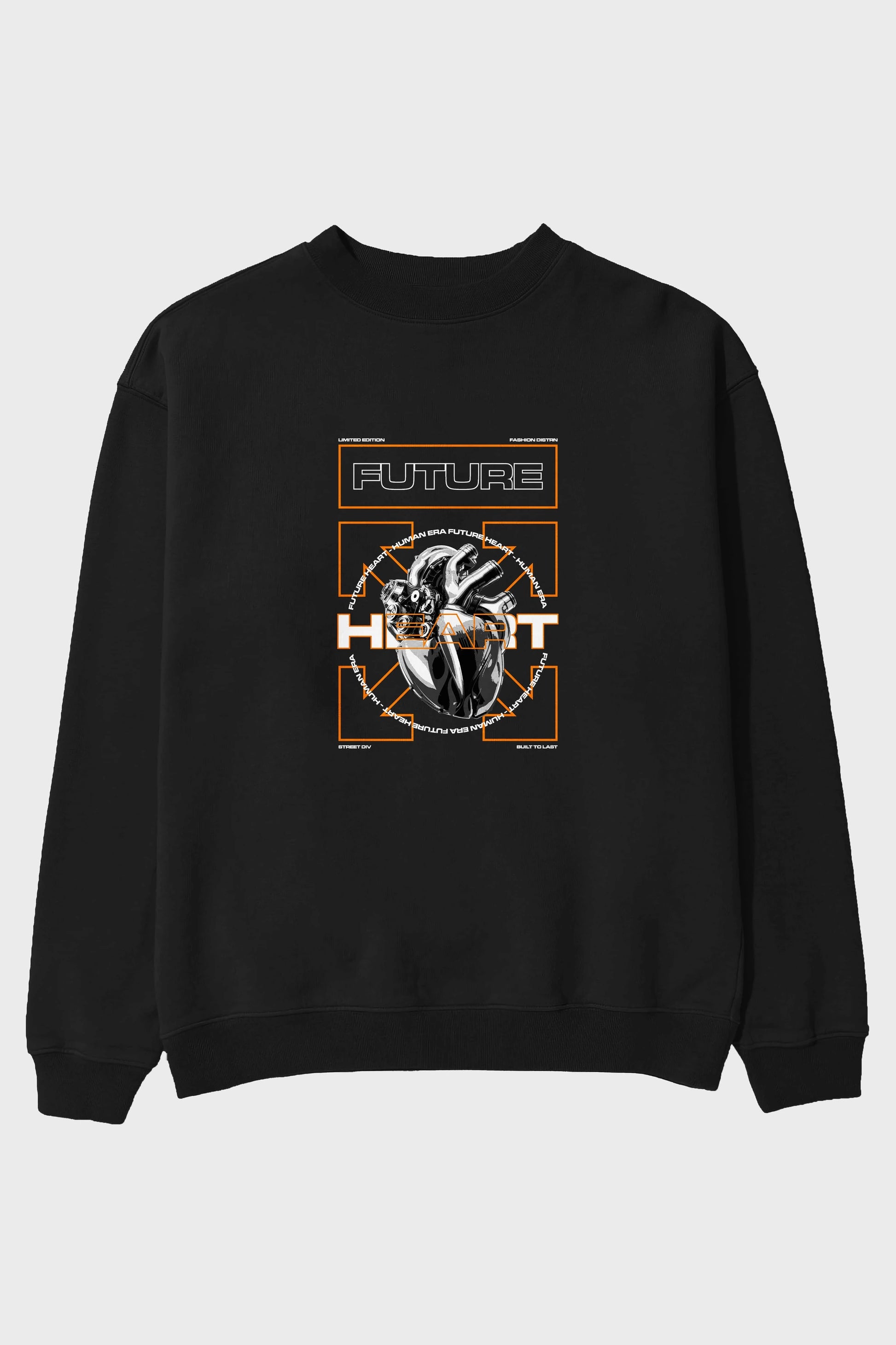 Future Heart Ön Baskılı Oversize Sweatshirt Erkek Kadın Unisex