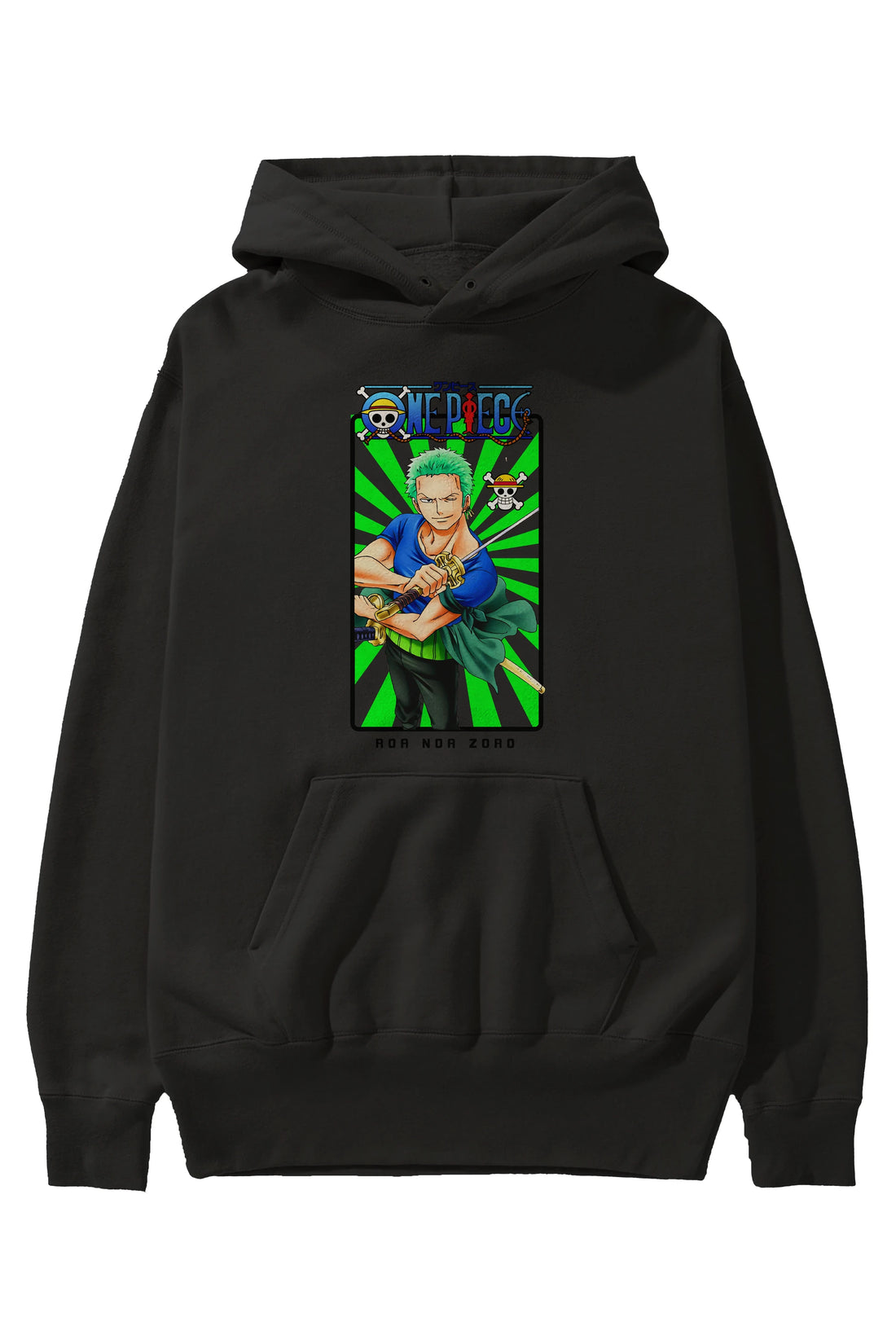 Roronoa Zoro 6 Anime Ön Baskılı Hoodie Oversize Kapüşonlu Sweatshirt Erkek Kadın Unisex