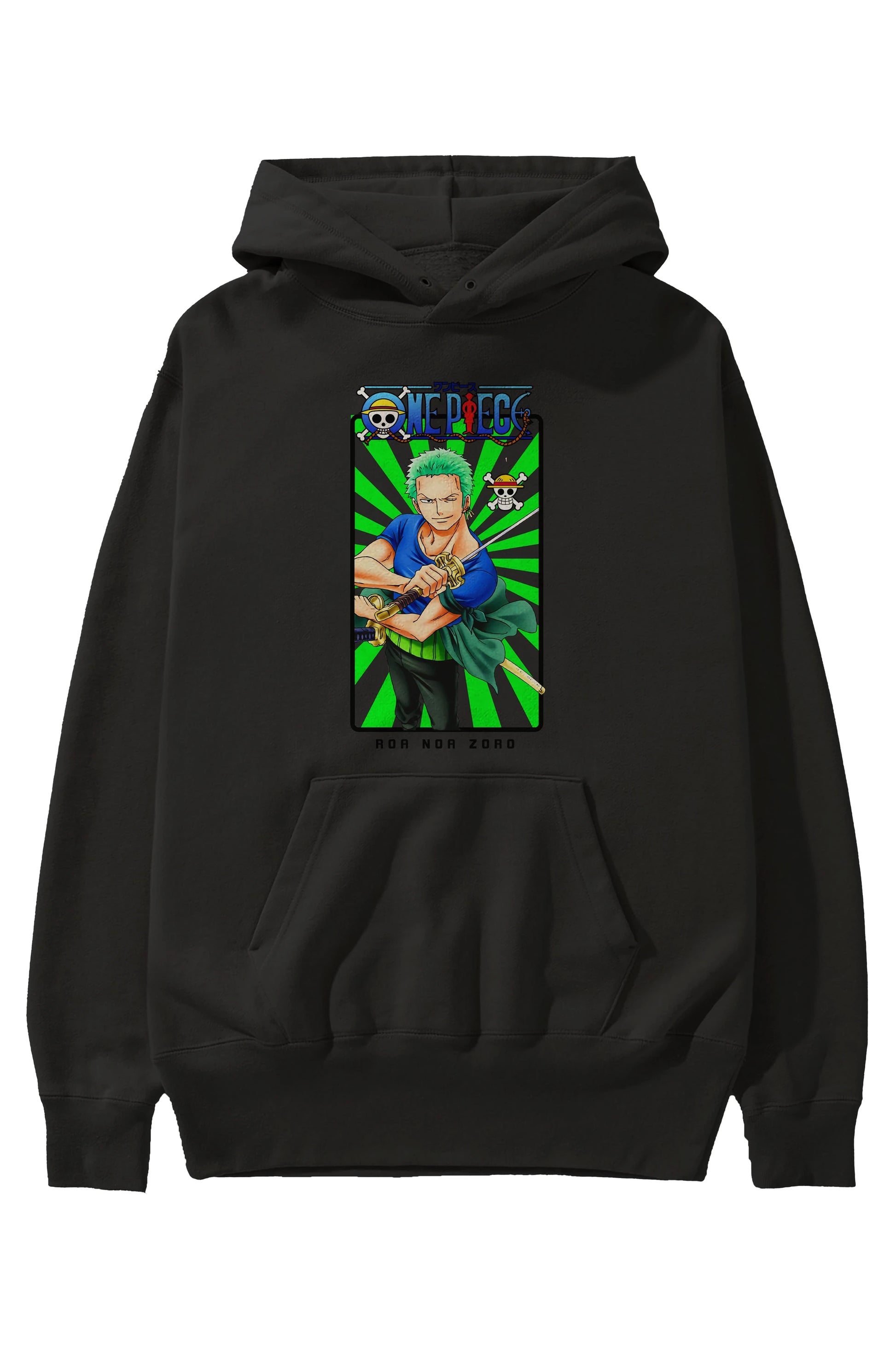 Roronoa Zoro 6 Anime Ön Baskılı Hoodie Oversize Kapüşonlu Sweatshirt Erkek Kadın Unisex