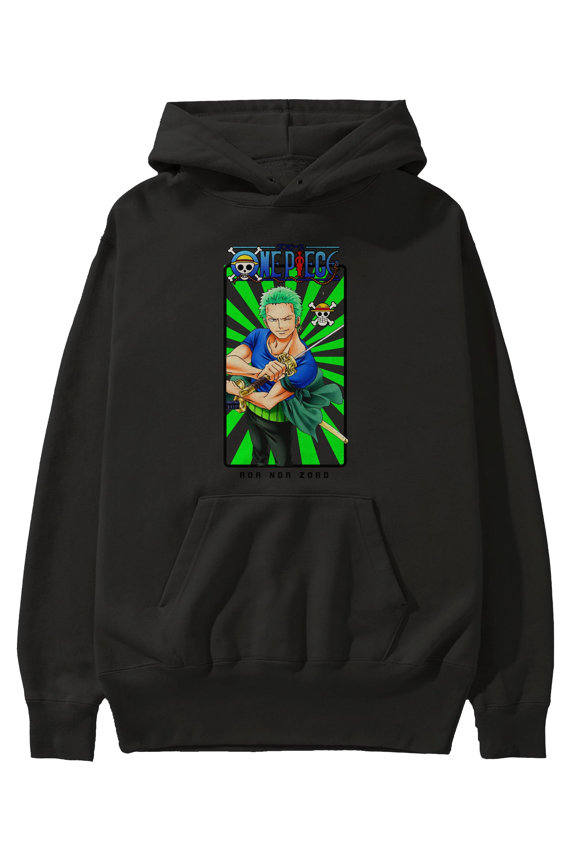 Roronoa Zoro 6 Anime Ön Baskılı Hoodie Oversize Kapüşonlu Sweatshirt Erkek Kadın Unisex