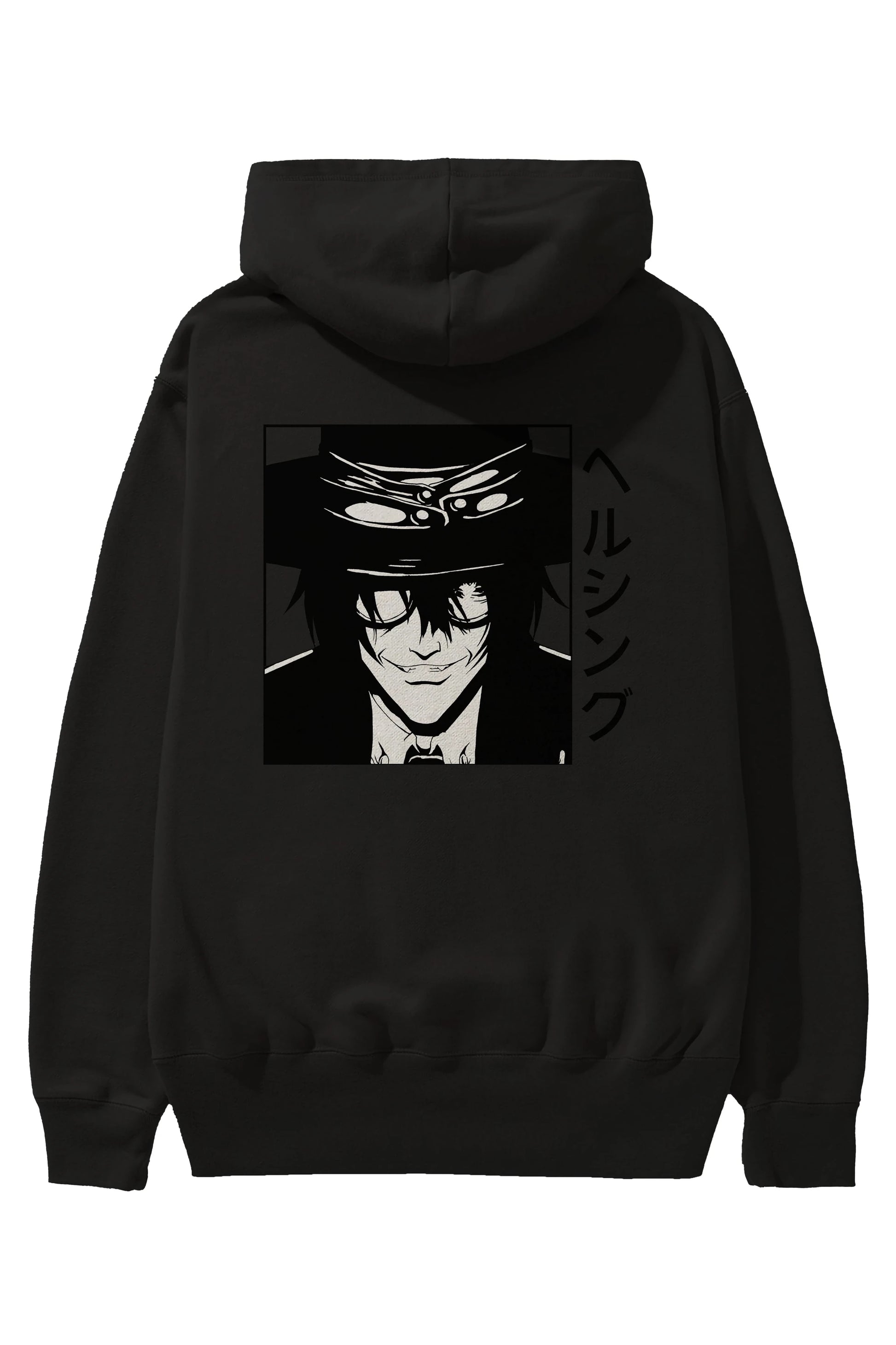 Alucard 1 Anime Arka Baskılı Hoodie Oversize Kapüşonlu Sweatshirt Erkek Kadın Unisex