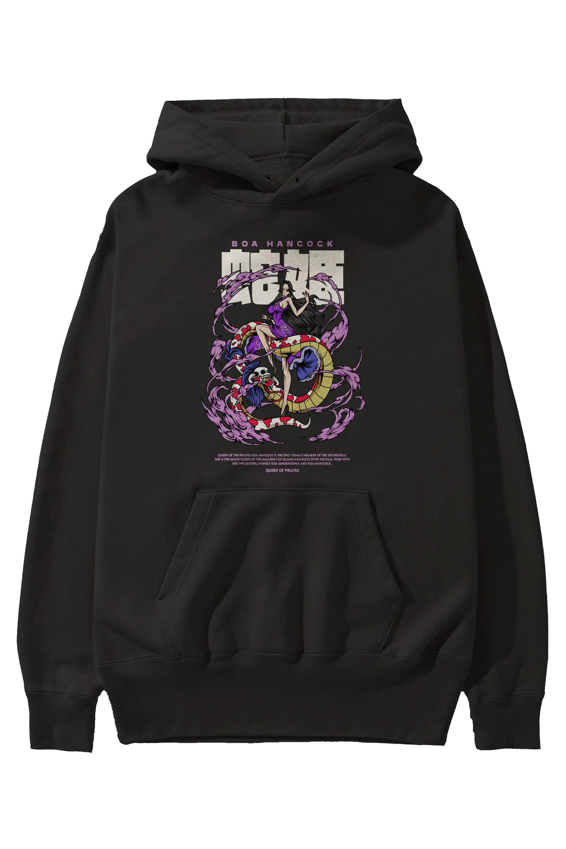 Boa Hancock Anime Ön Baskılı Hoodie Oversize Kapüşonlu Sweatshirt Erkek Kadın Unisex