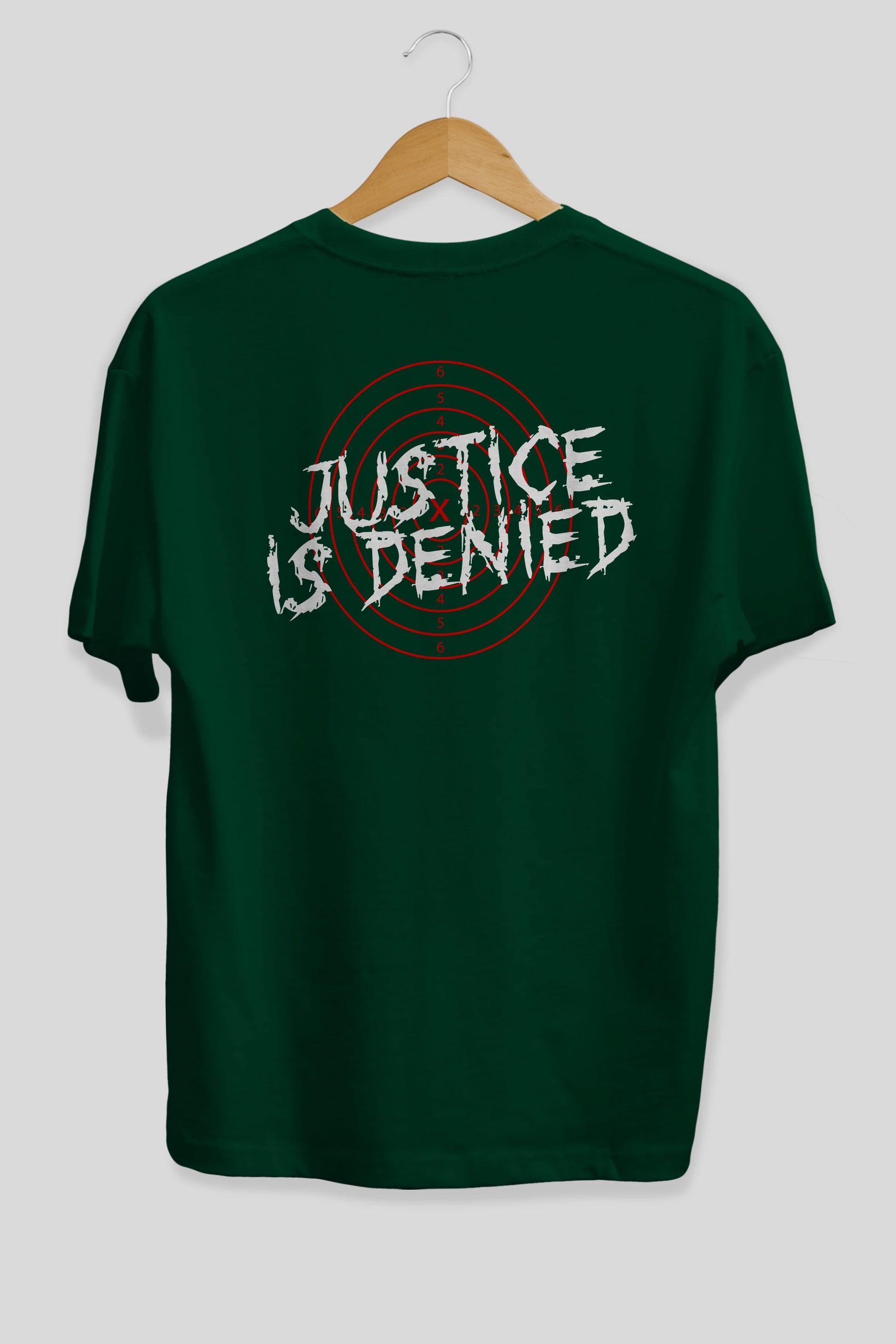 Justice is Denied Arka Baskılı Oversize t-shirt Erkek Kadın Unisex