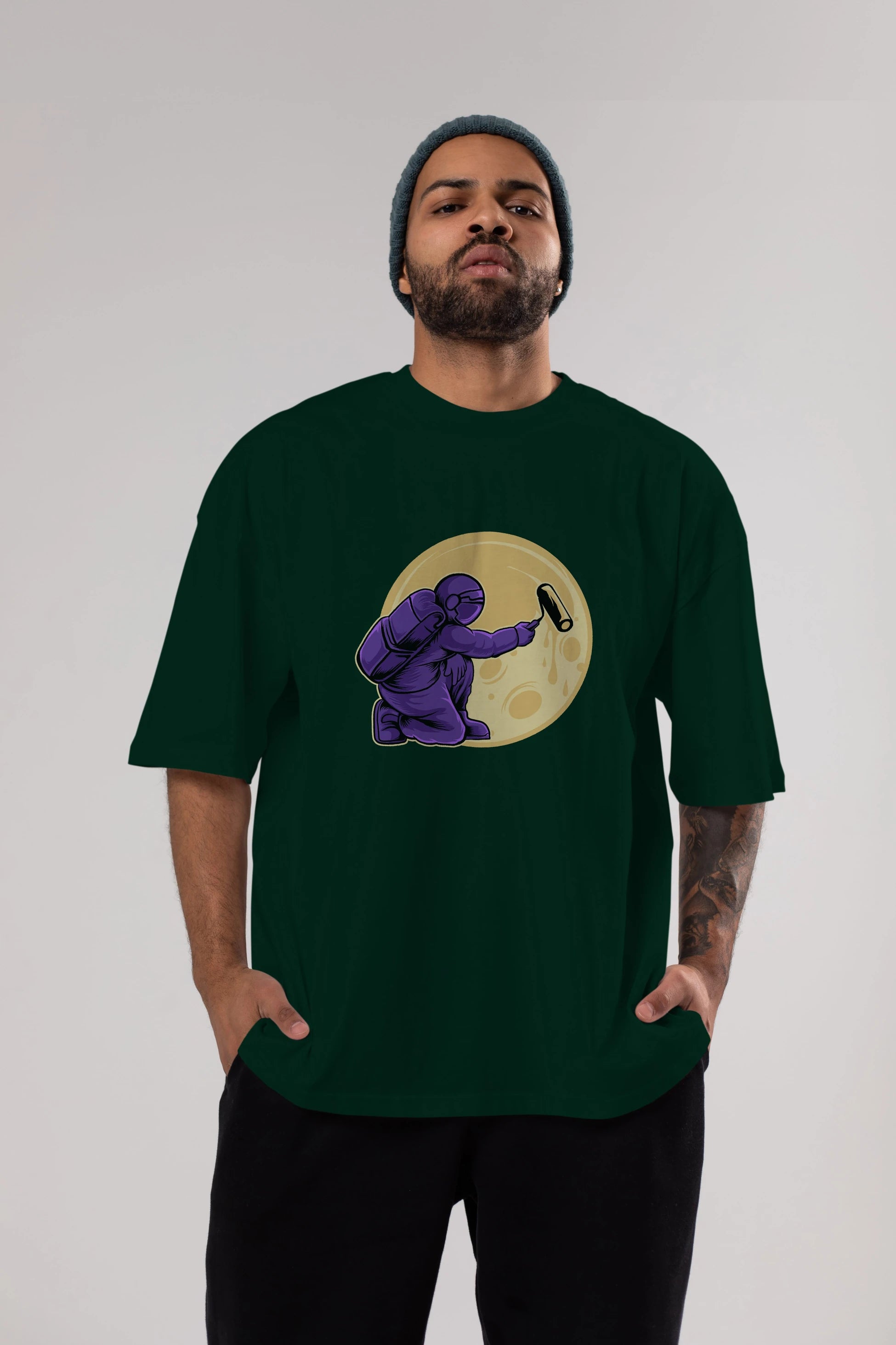 Astropaint Ön Baskılı Oversize t-shirt Erkek Kadın Unisex