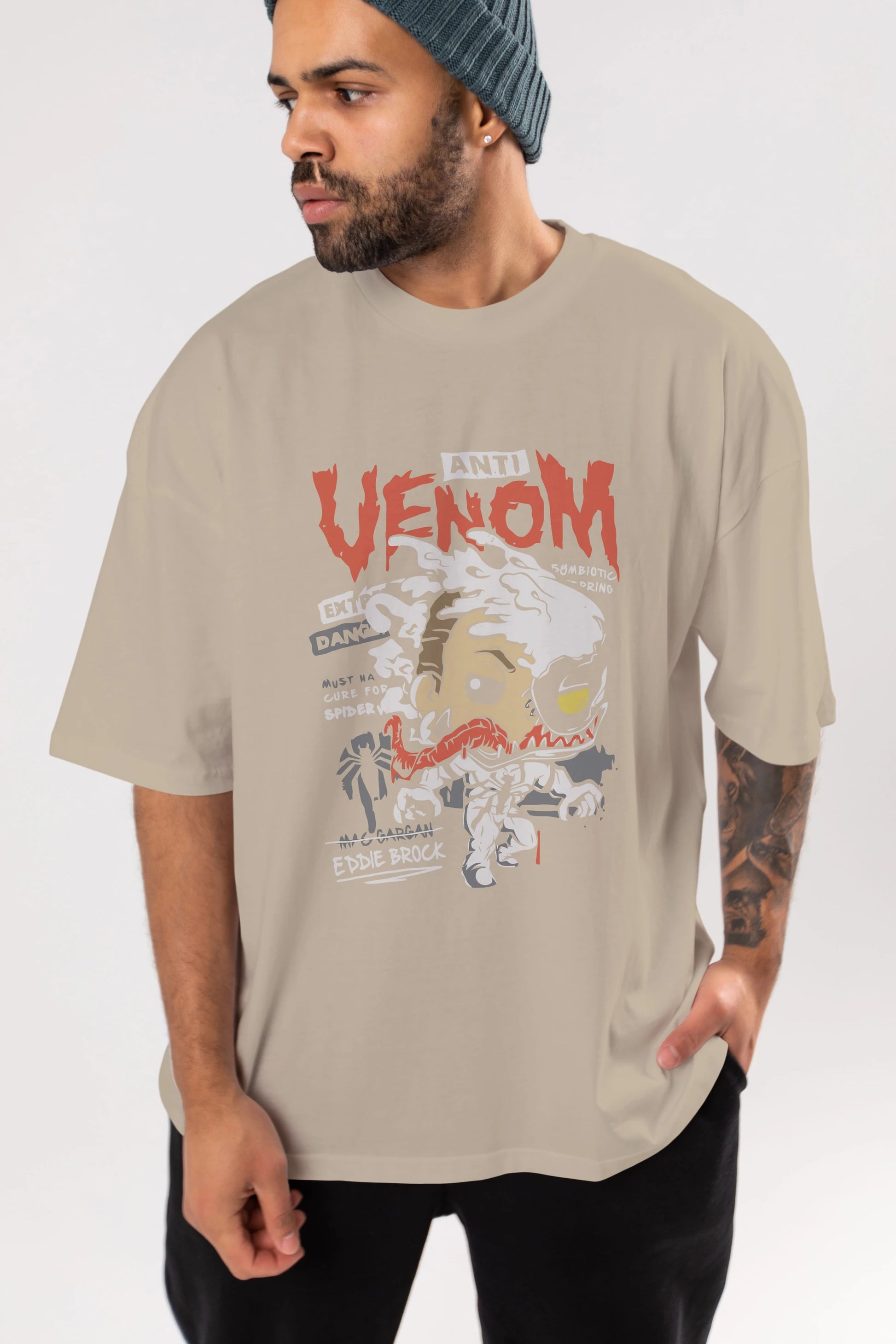 Venom (9) Ön Baskılı Oversize t-shirt Erkek Kadın Unisex %100 Pamuk Bisiklet Yaka tişort