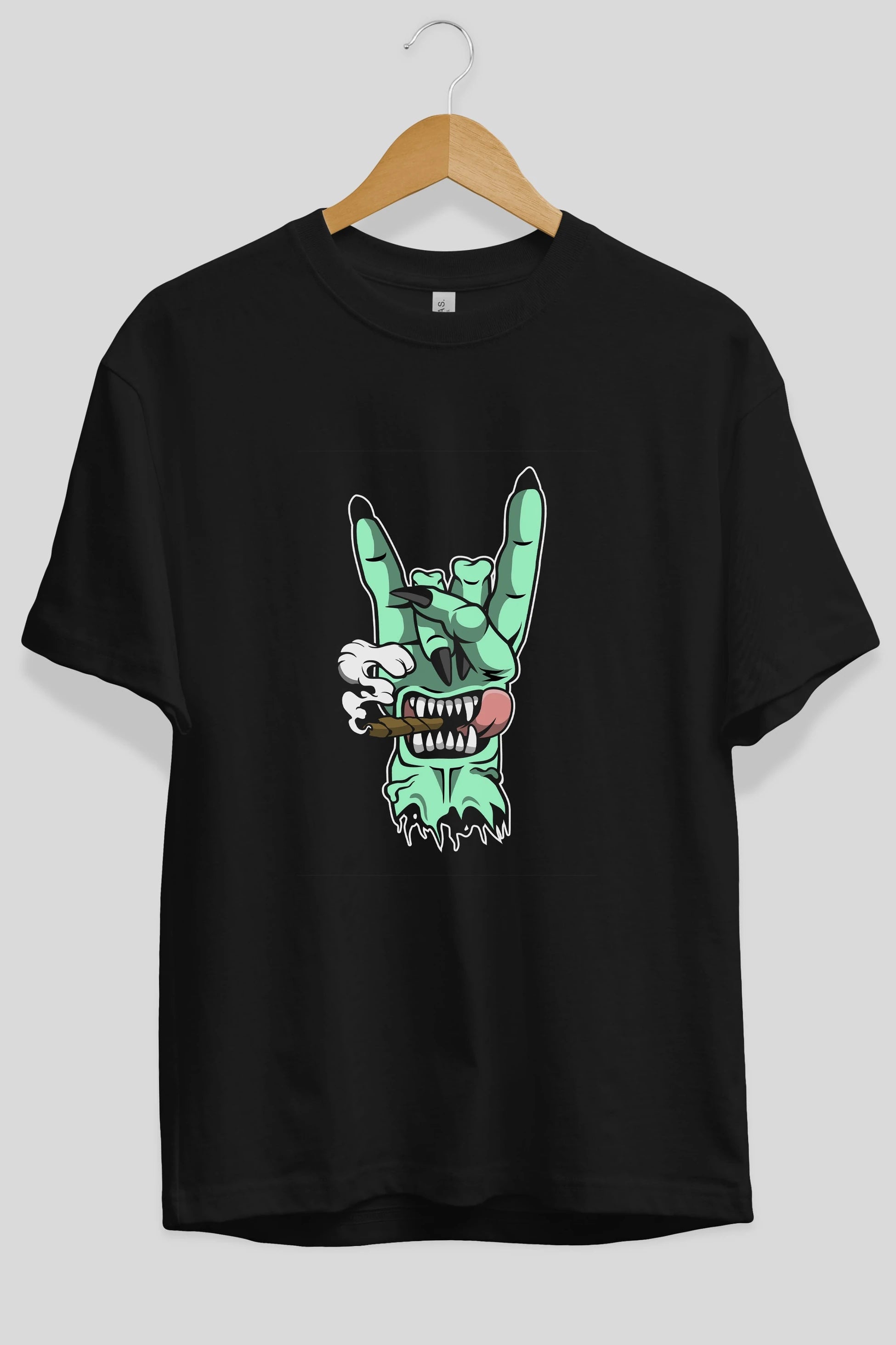 Metal Sign Ön Baskılı Oversize t-shirt Erkek Kadın Unisex %100 Pamuk tişort