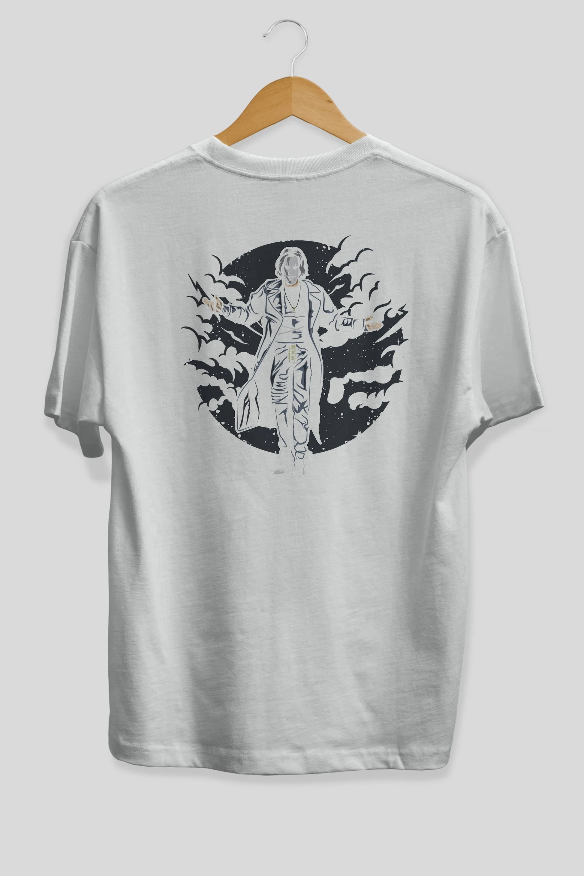 The Crow Arka Baskılı Oversize t-shirt Erkek Kadın Unisex %100 Pamuk