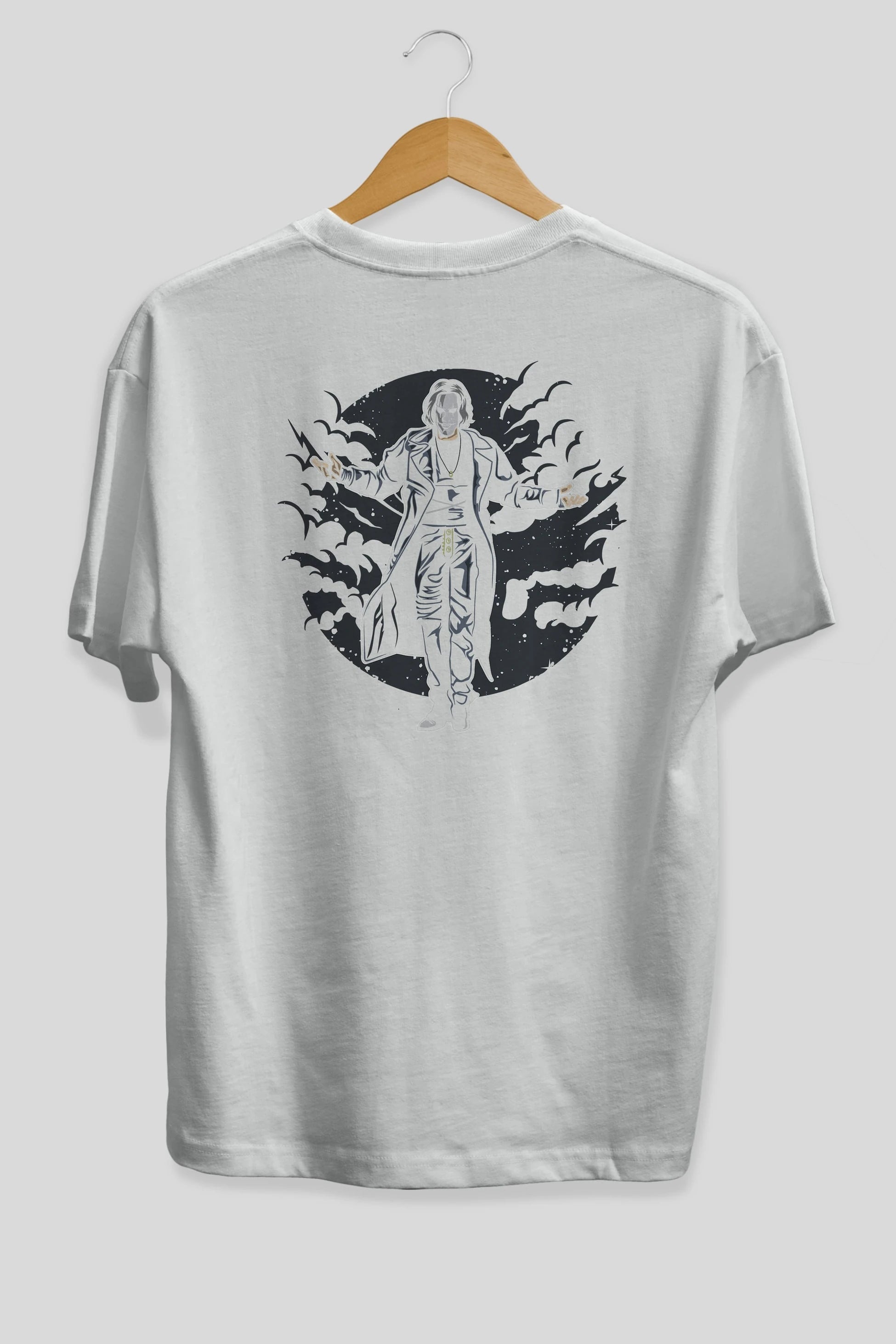 The Crow Arka Baskılı Oversize t-shirt Erkek Kadın Unisex %100 Pamuk