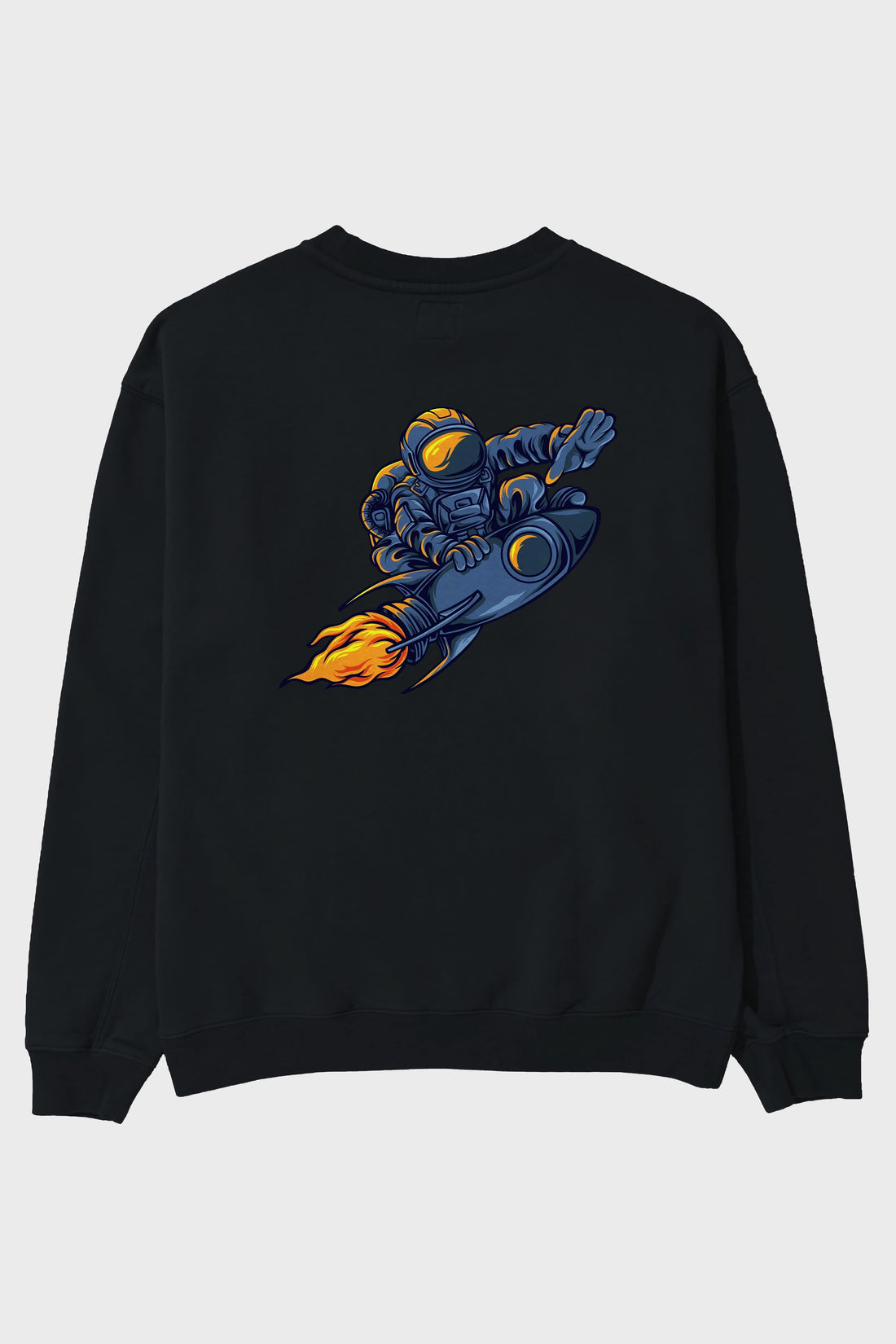 Astrocket Illustration Tshirt Arka Baskılı Oversize Sweatshirt Erkek Kadın Unisex
