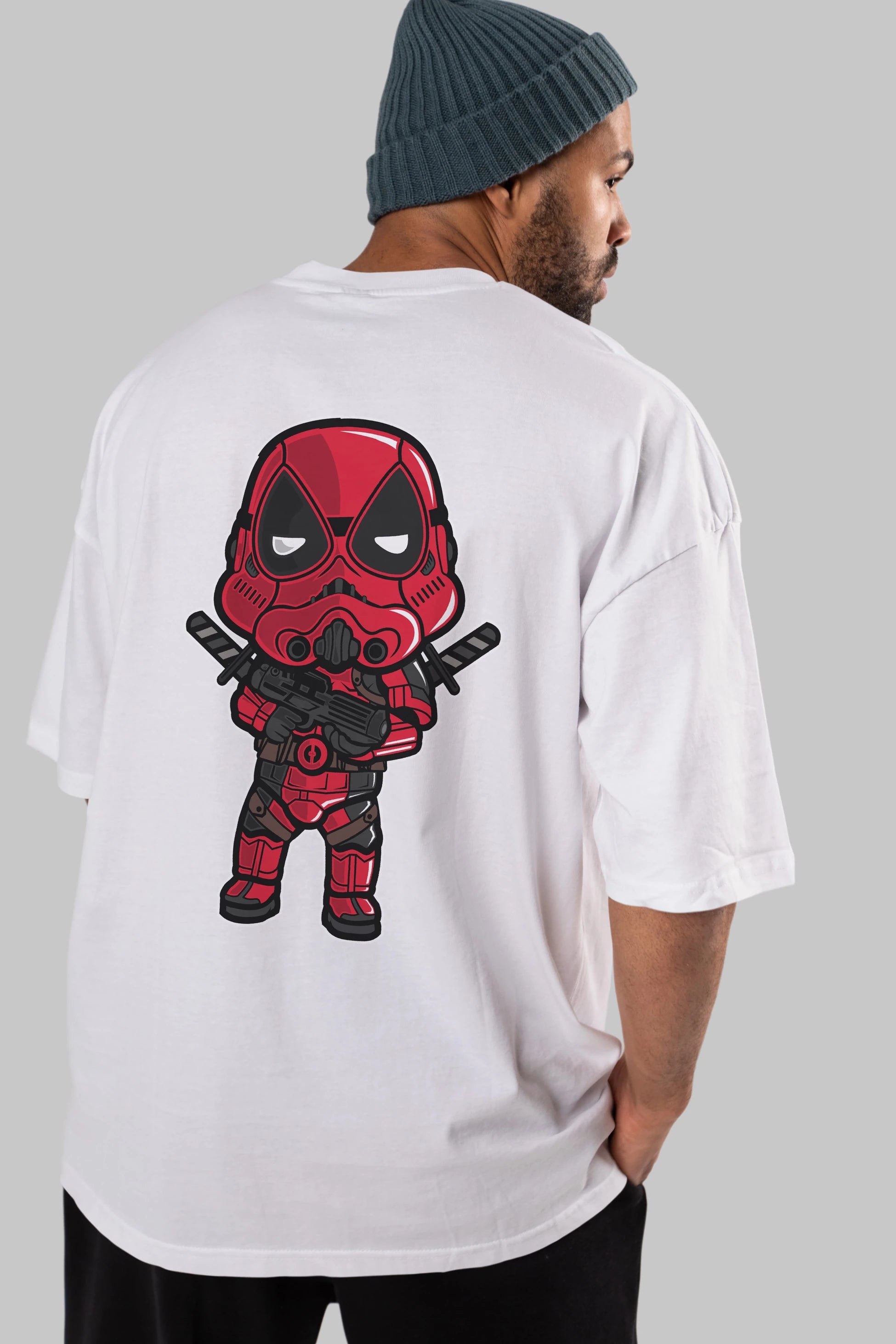 Deadpool (22) Arka Baskılı Oversize t-shirt Erkek Kadın Unisex %100 Pamuk Bisiklet Yaka tişort
