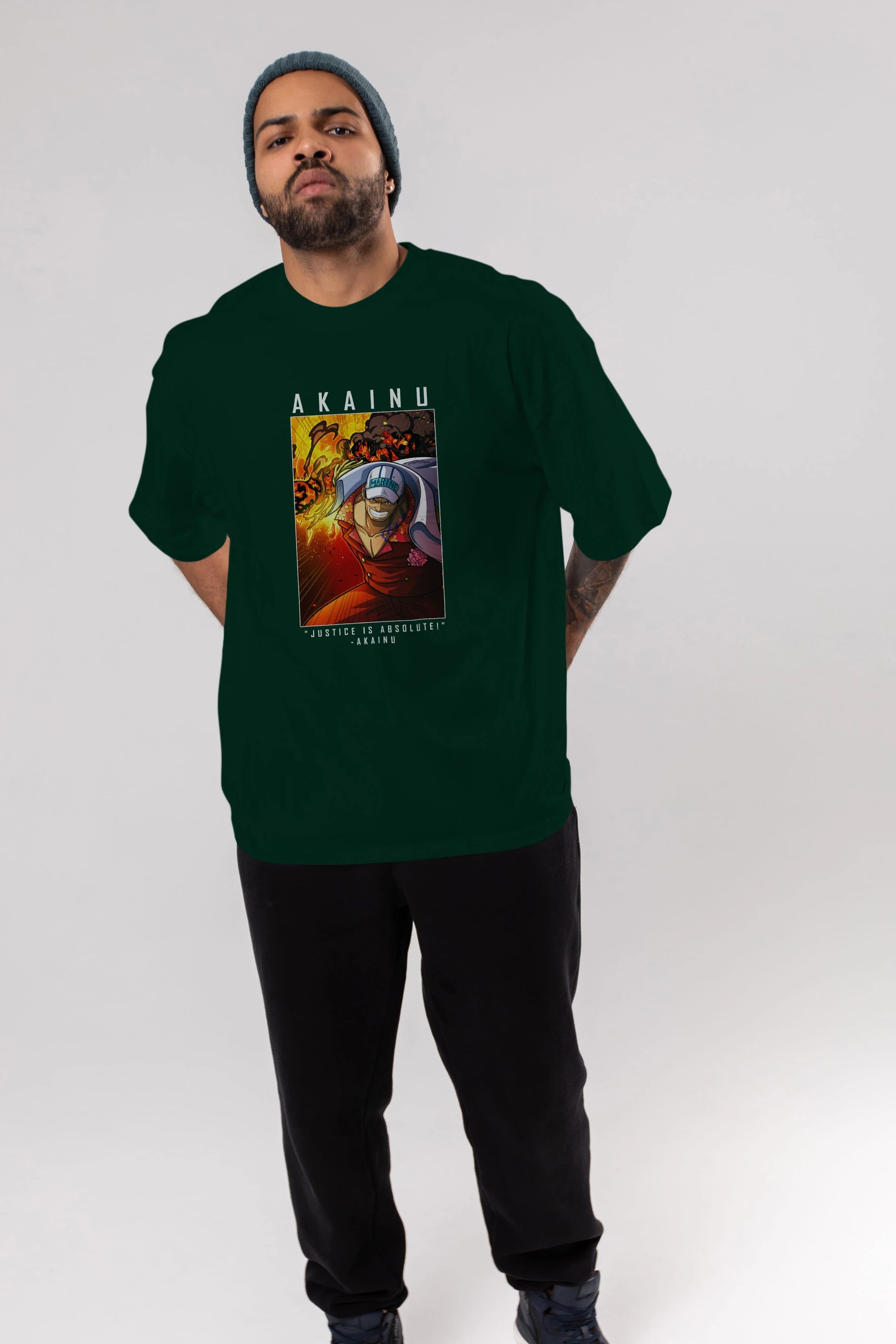 Sakazuki Anime Ön Baskılı Oversize t-shirt Erkek Kadın Unisex