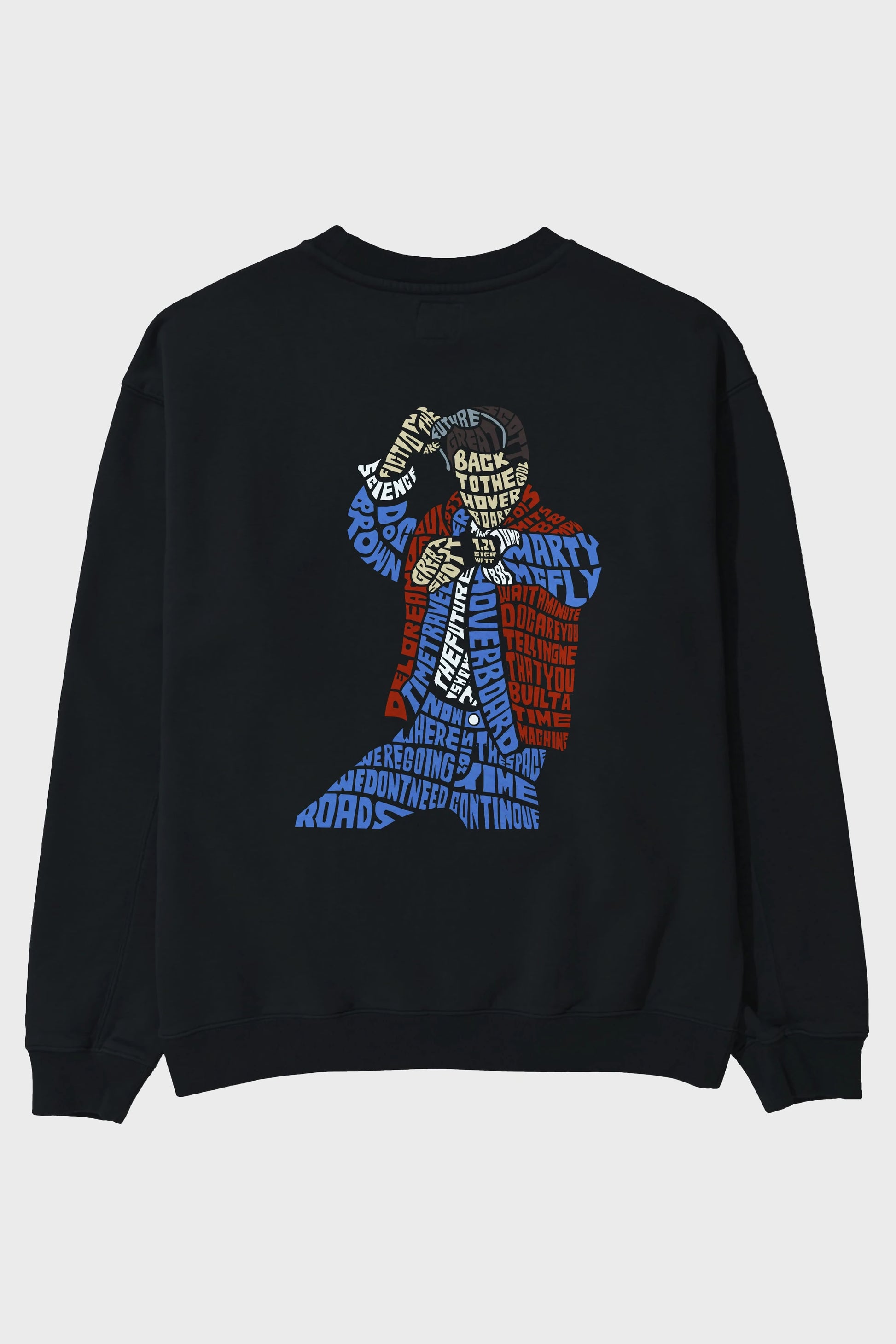Back To The Hoverboard Arka Baskılı Oversize Sweatshirt Erkek Kadın Unisex