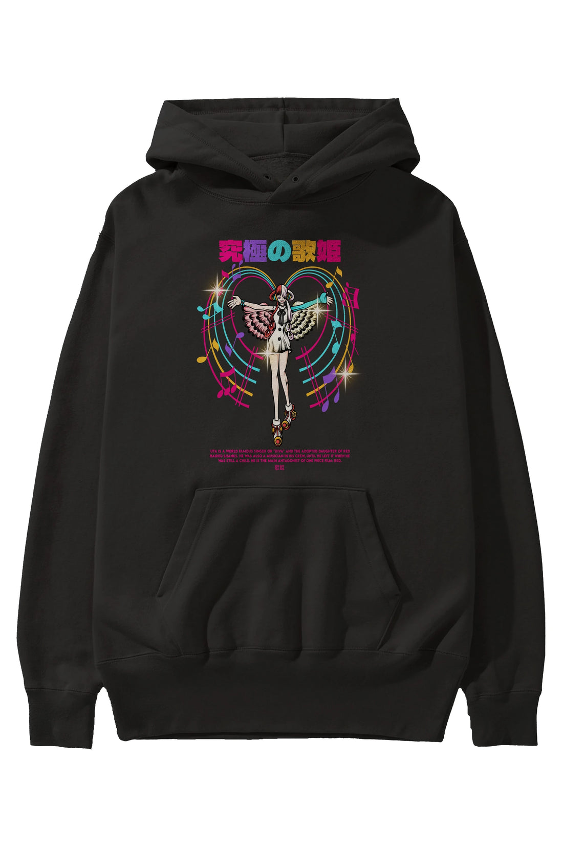 Uta Anime Ön Baskılı Hoodie Oversize Kapüşonlu Sweatshirt Erkek Kadın Unisex