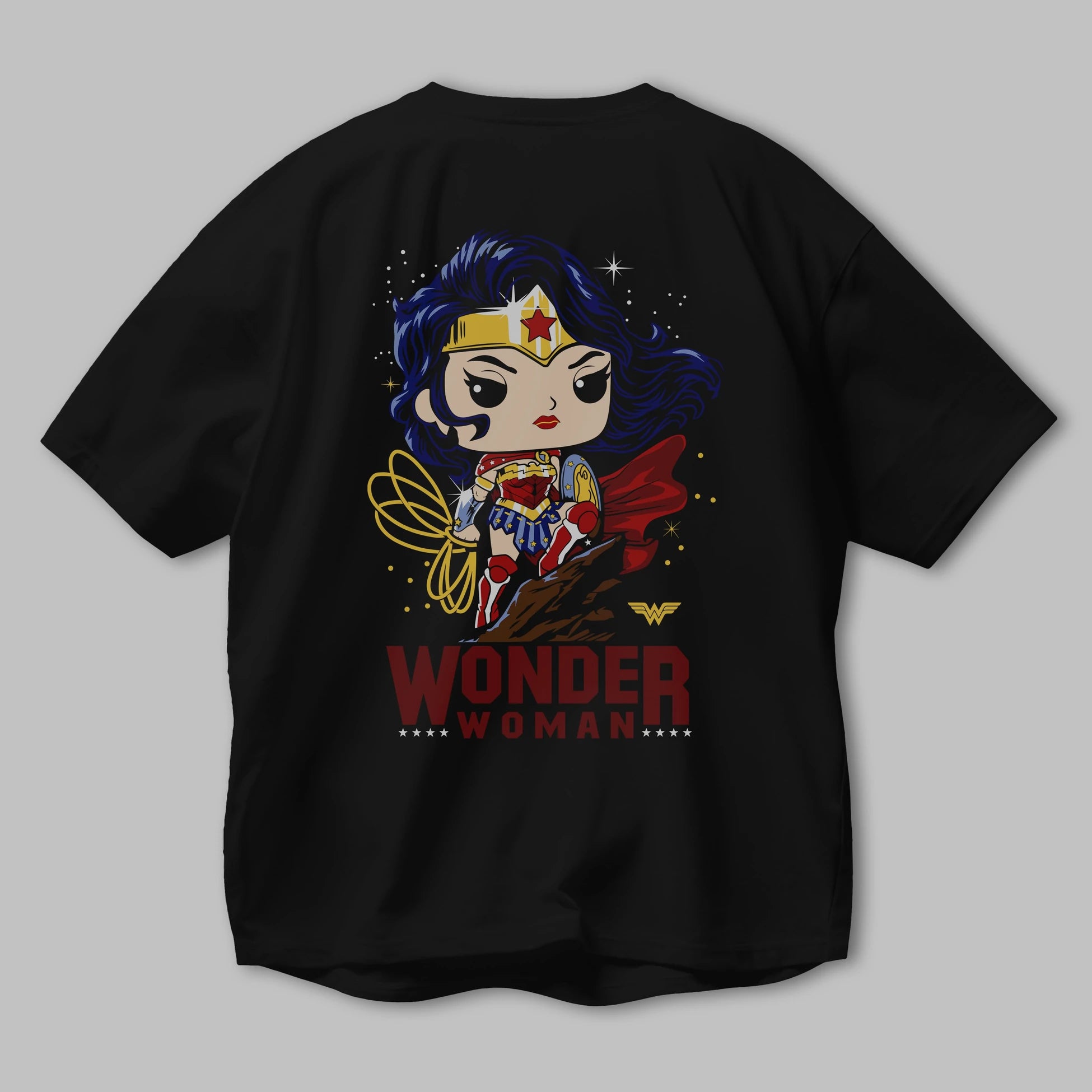 Wonder Woman (2) Arka Baskılı Oversize t-shirt Erkek Kadın Unisex %100 Pamuk Bisiklet Yaka tişort