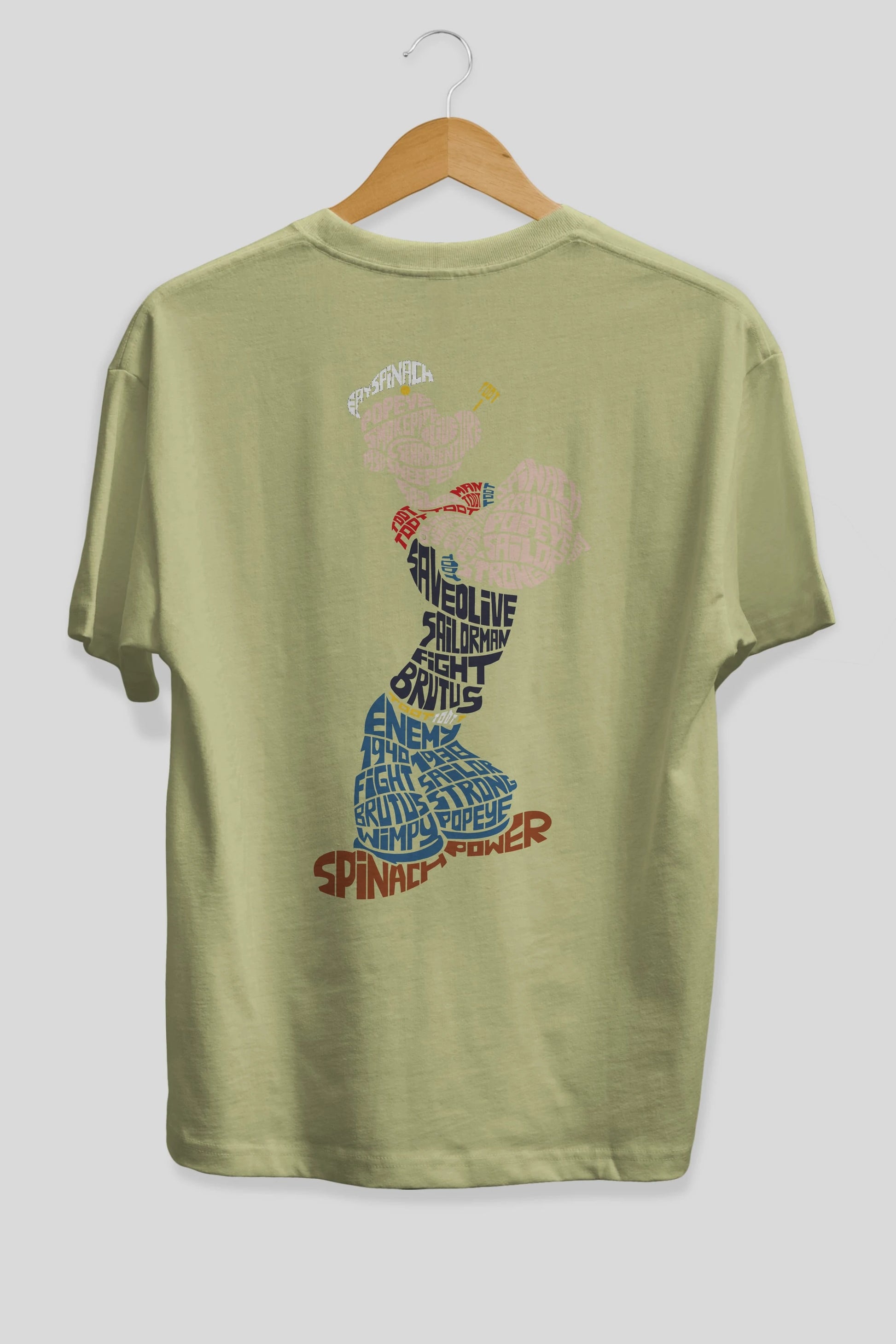 Sailorman Arka Baskılı Oversize t-shirt %100 pamuk Erkek Kadın Unisex