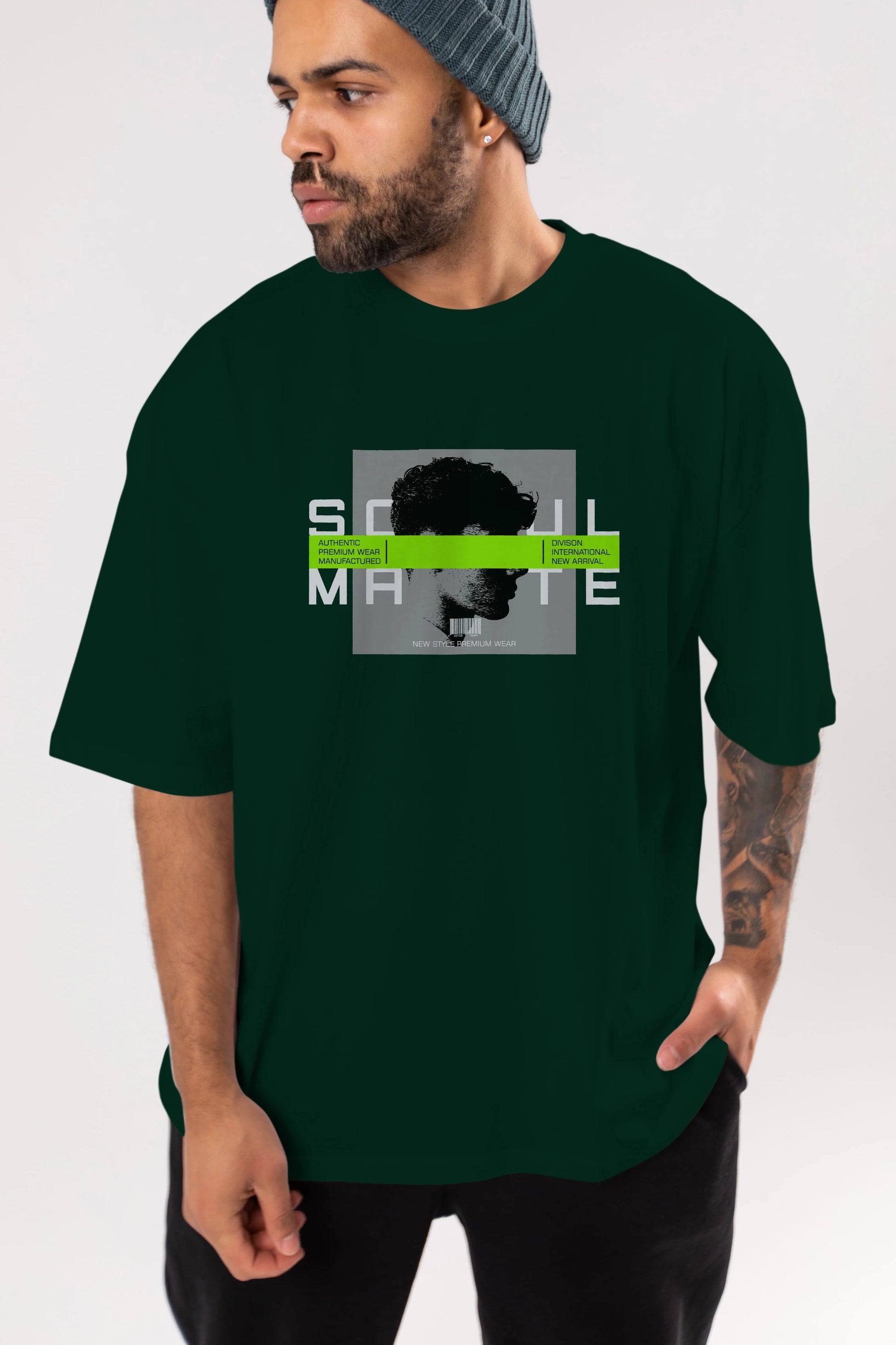 Soul Mate Ön Baskılı Oversize t-shirt Erkek Kadın Unisex