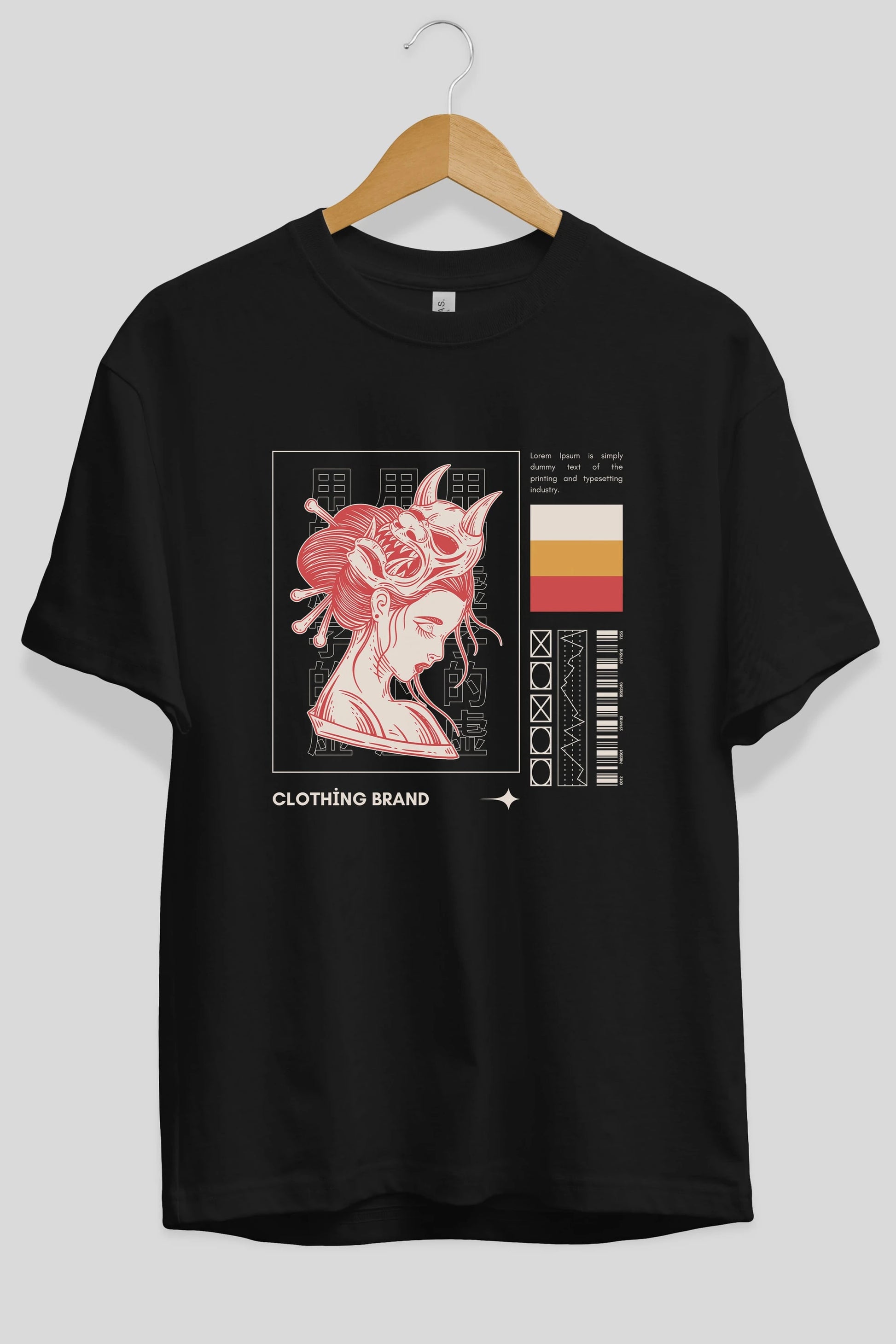 Hipster Japanese Style 2 Ön Baskılı Oversize t-shirt Erkek Kadın Unisex
