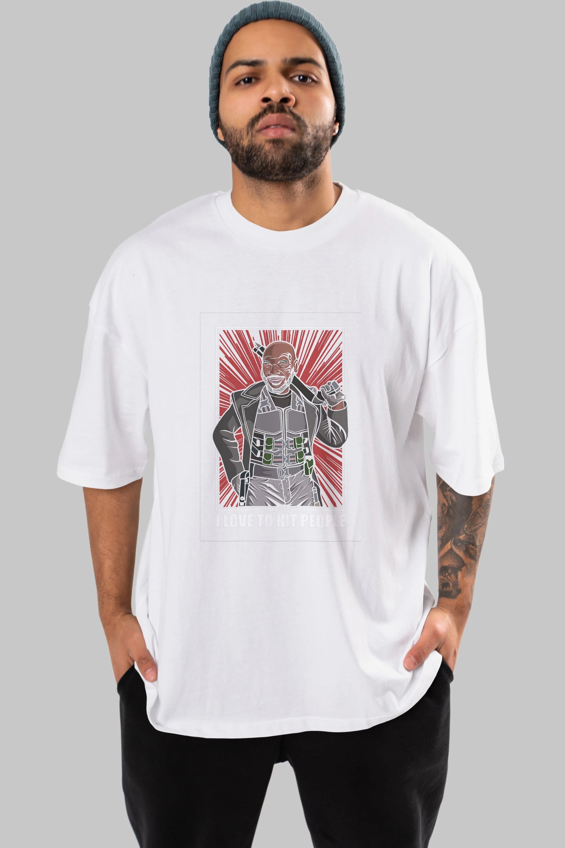 Blade Tyson Ön Baskılı Oversize t-shirt Erkek Kadın Unisex %100 Pamuk tişort