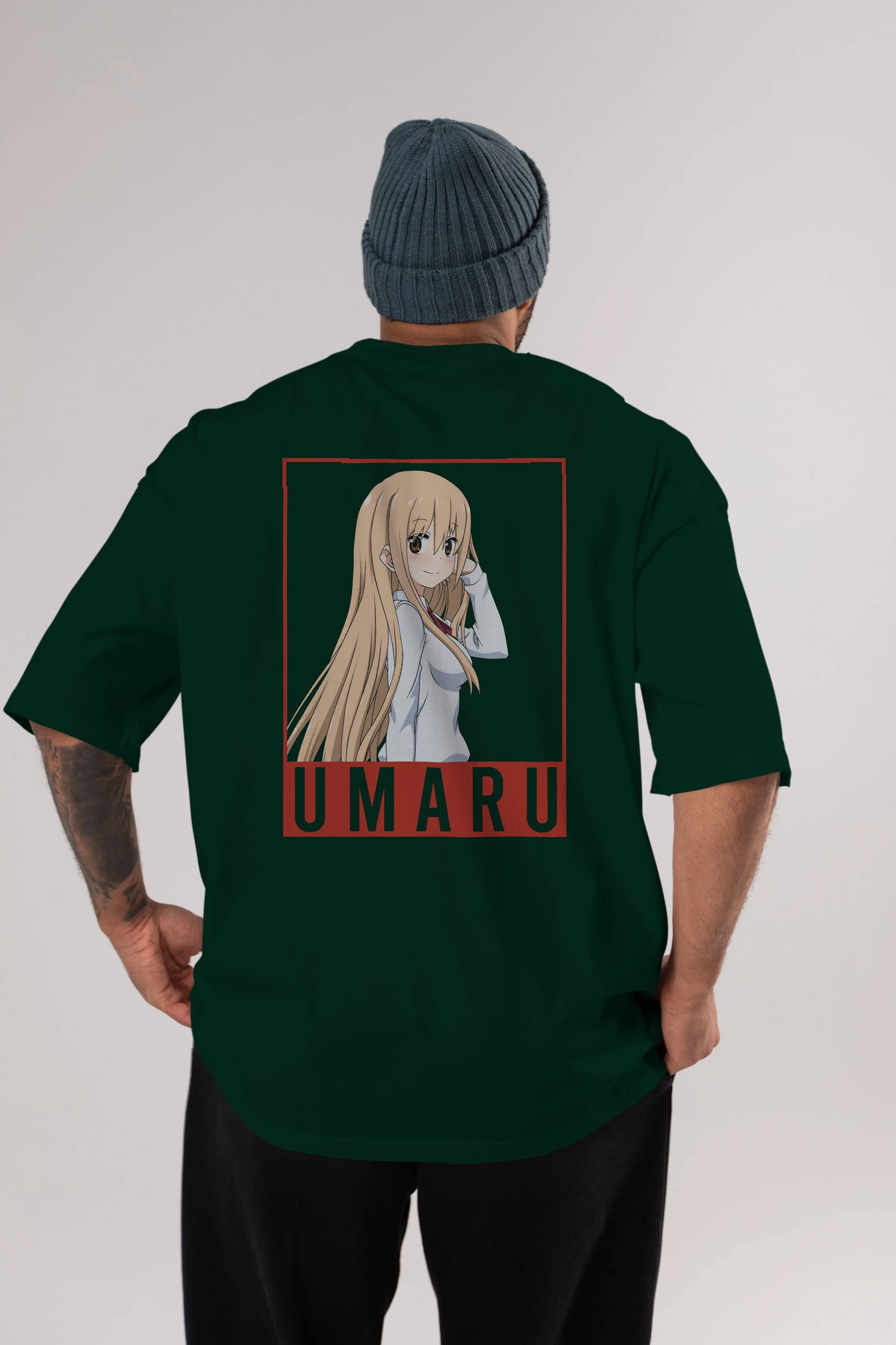 Umaru Doma 2 Anime Arka Baskılı Oversize t-shirt Erkek Kadın Unisex