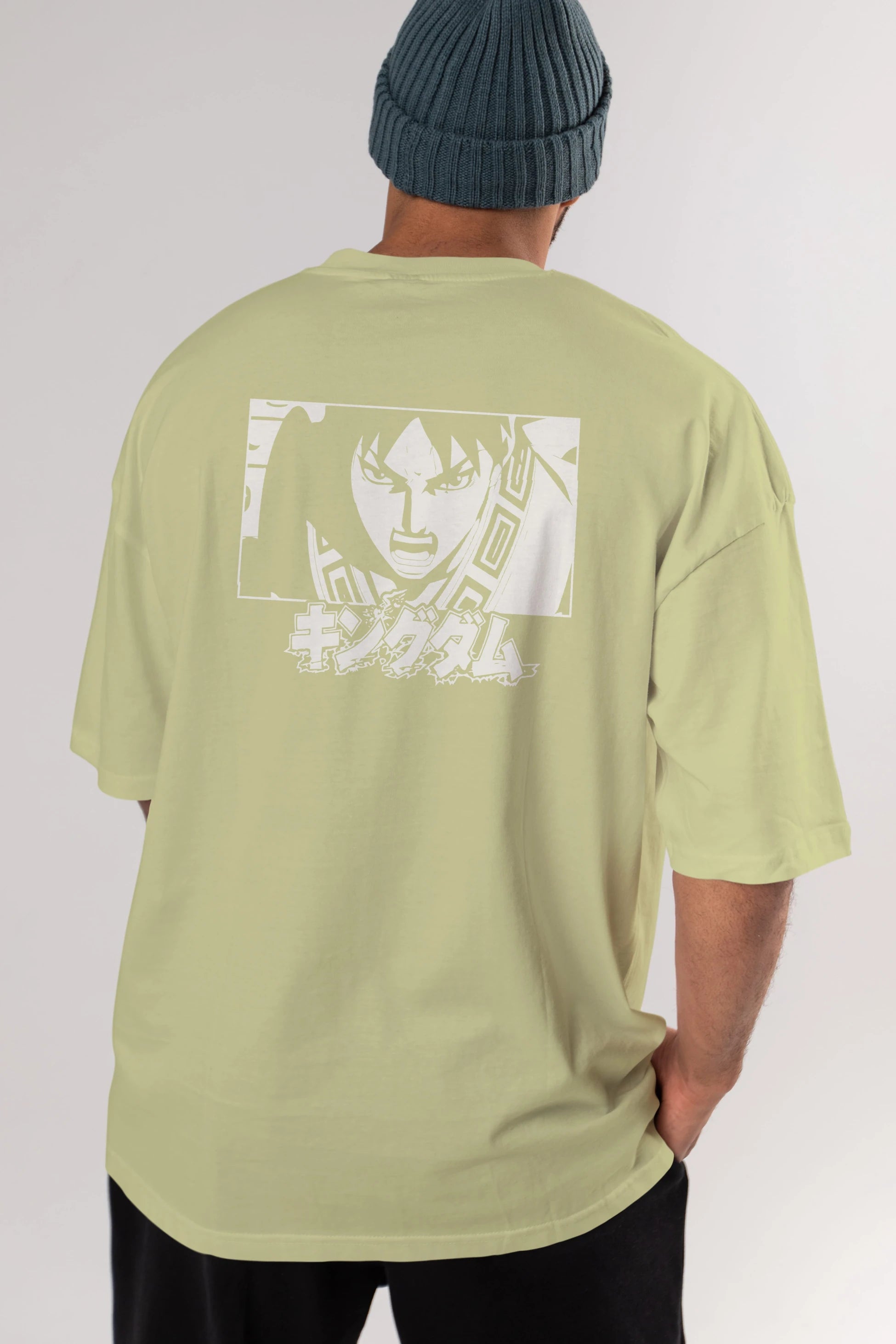 Xin 1 Anime Arka Baskılı Oversize t-shirt Erkek Kadın Unisex