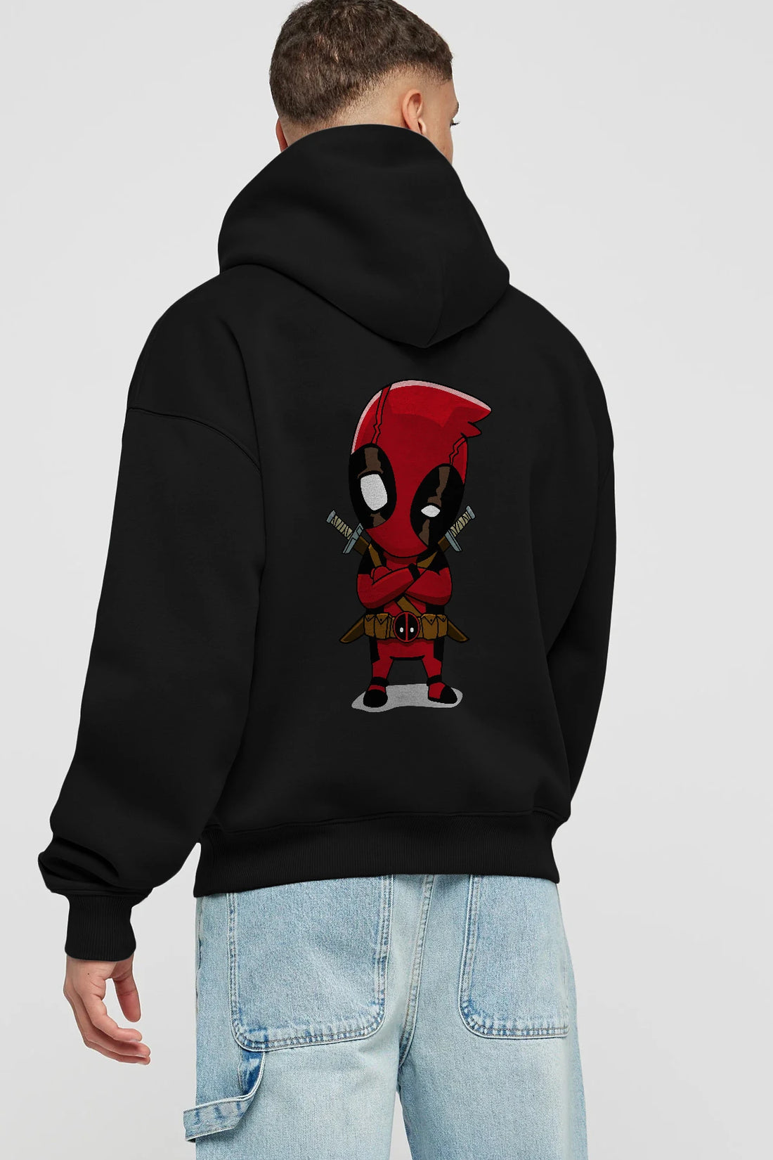 Deadpool (19) Arka Baskılı Hoodie Oversize Kapüşonlu Sweatshirt Erkek Kadın Unisex