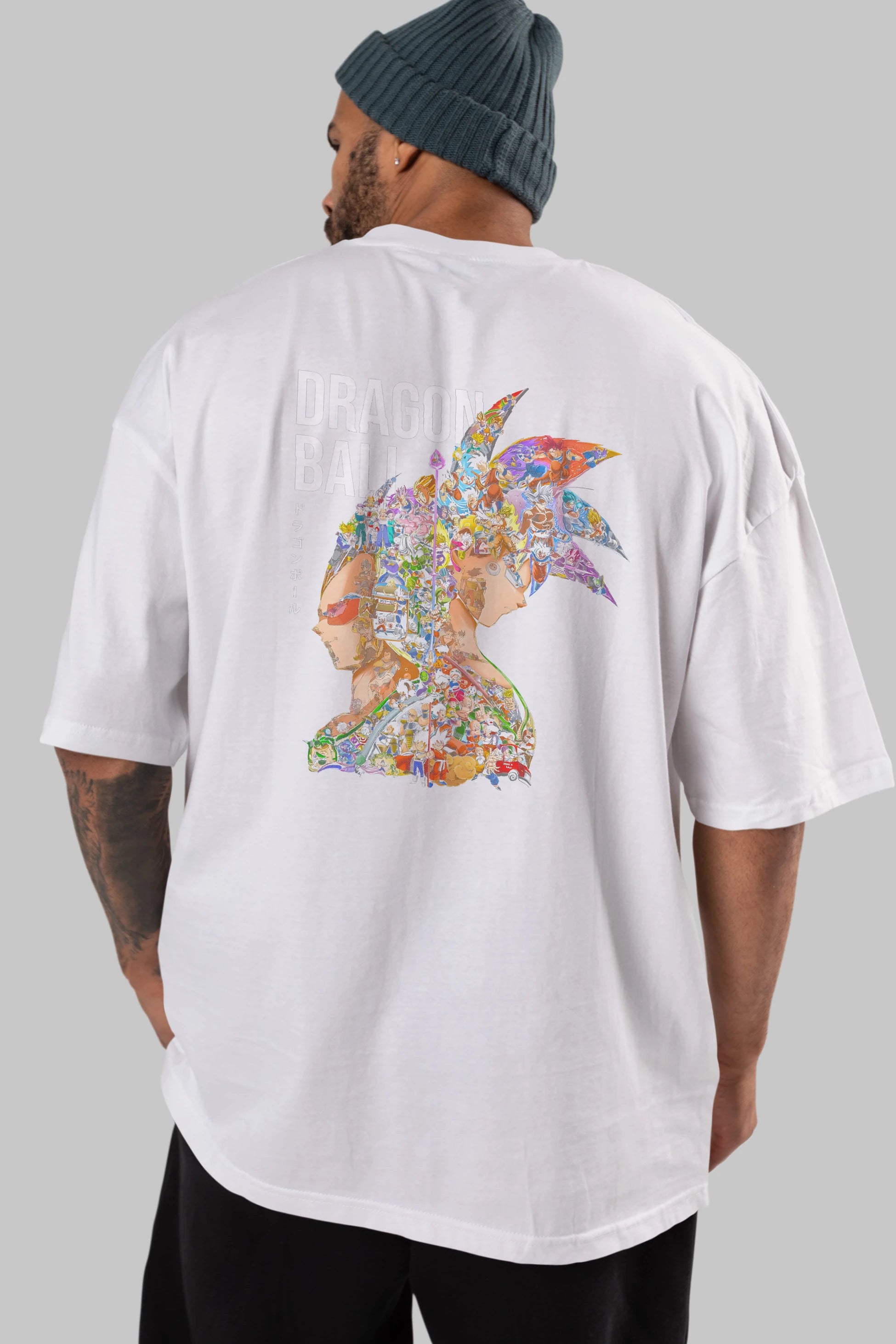 DRAGON BALL ART (5) Anime Arka Baskılı Oversize t-shirt Erkek Kadın Unisex