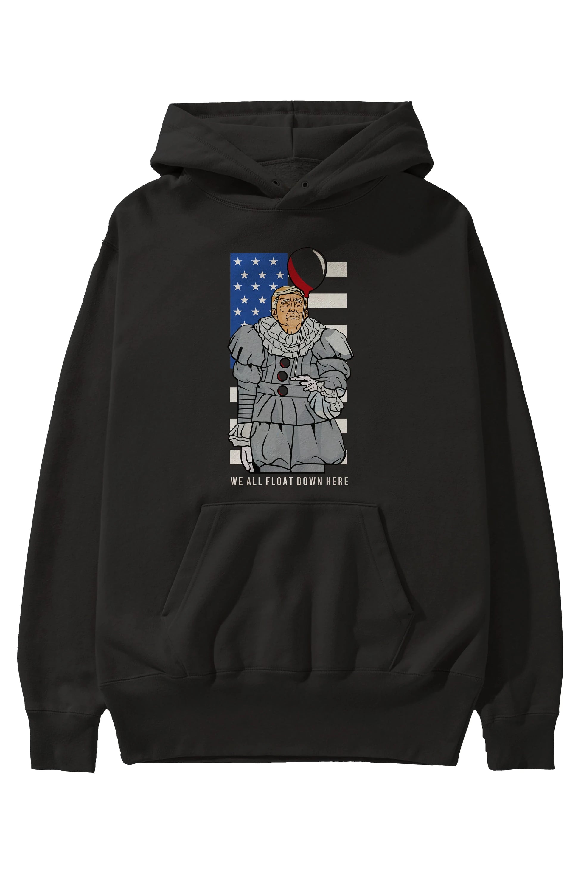 It Trump Ön Baskılı Hoodie Oversize Kapüşonlu Sweatshirt Erkek Kadın Unisex