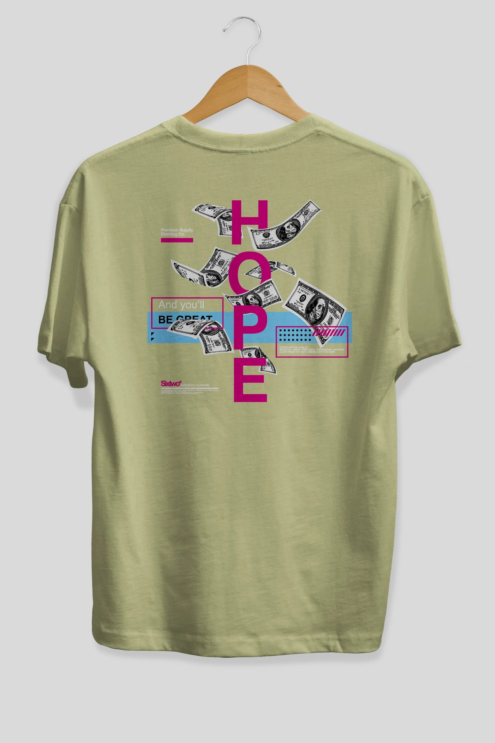 Hope Arka Baskılı Oversize t-shirt Erkek Kadın Unisex