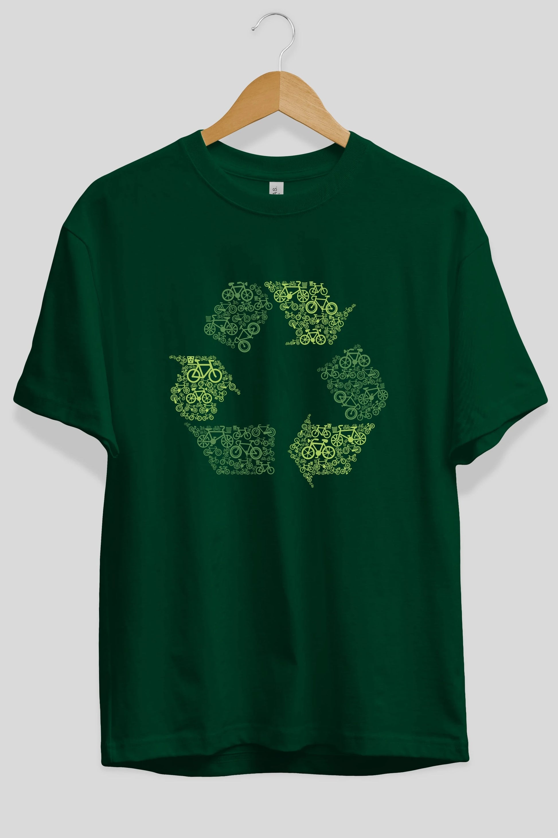 Recycling Ön Baskılı Oversize t-shirt %100 pamuk Erkek Kadın Unisex