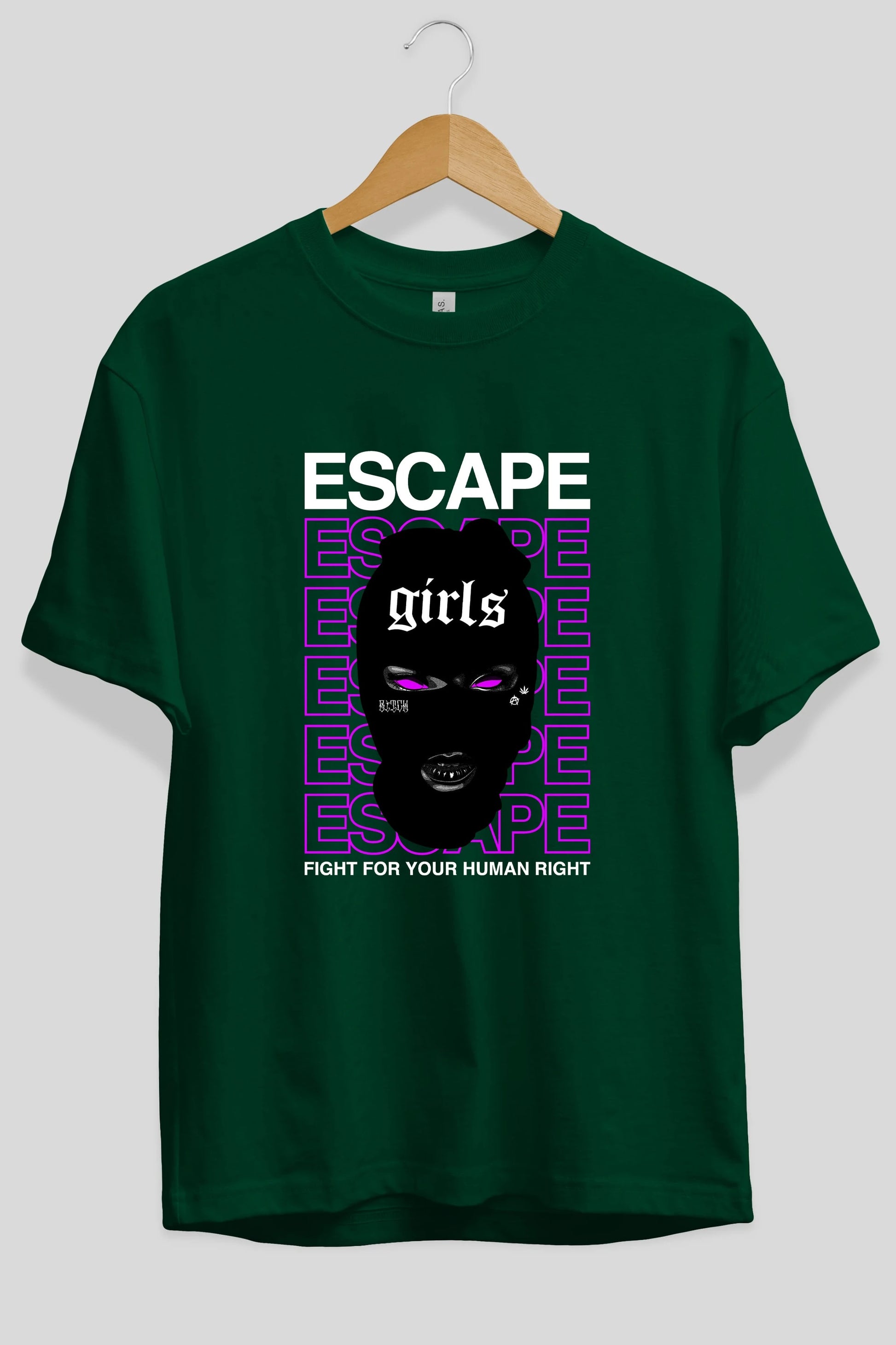Escape Girl Ön Baskılı Oversize t-shirt Erkek Kadın Unisex