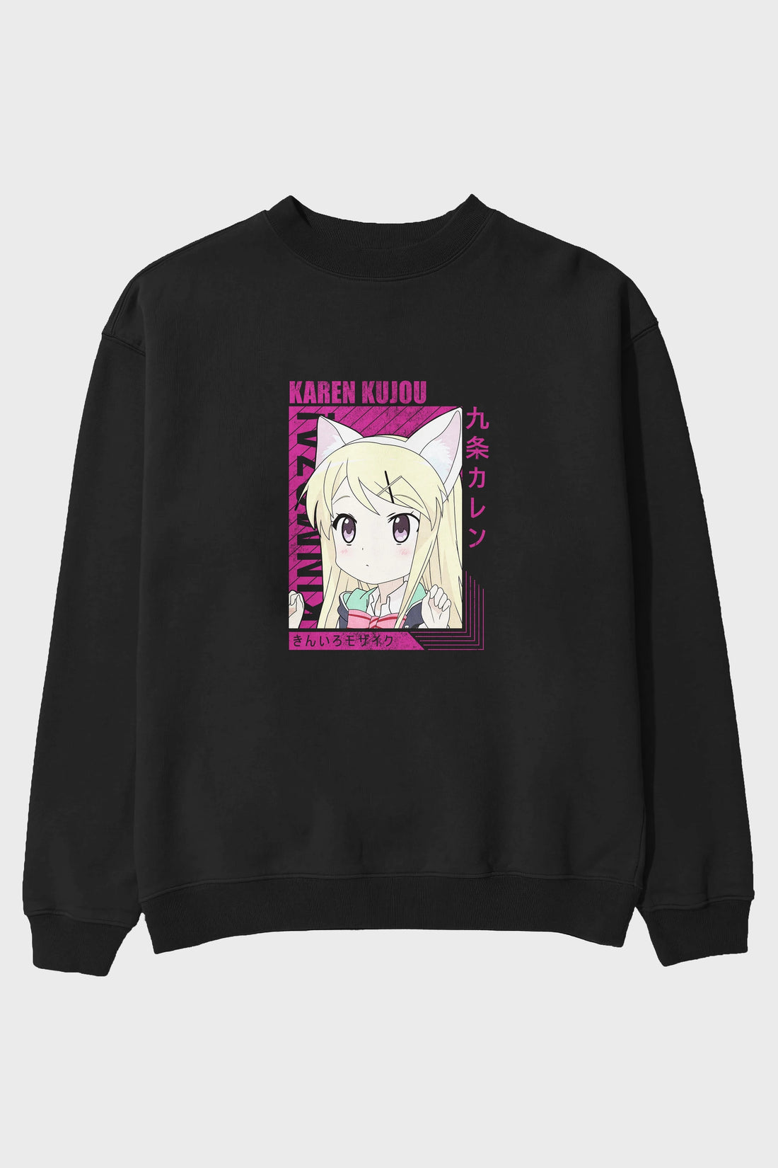 Karen Kujou 4 Anime Ön Baskılı Oversize Sweatshirt Erkek Kadın Unisex