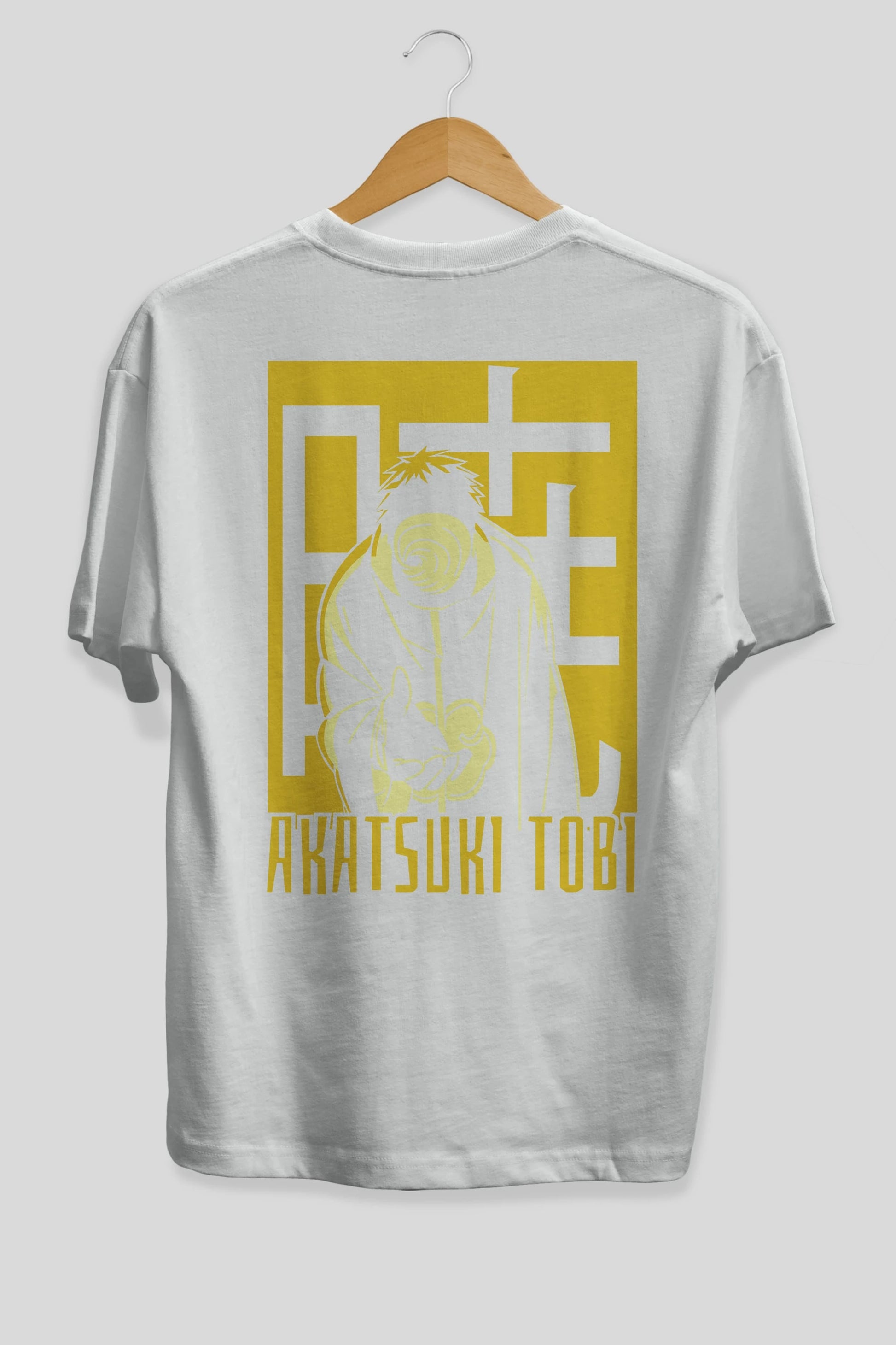 AKATSUKI OBITO NARUTO Anime Arka Baskılı Oversize t-shirt Erkek Kadın Unisex
