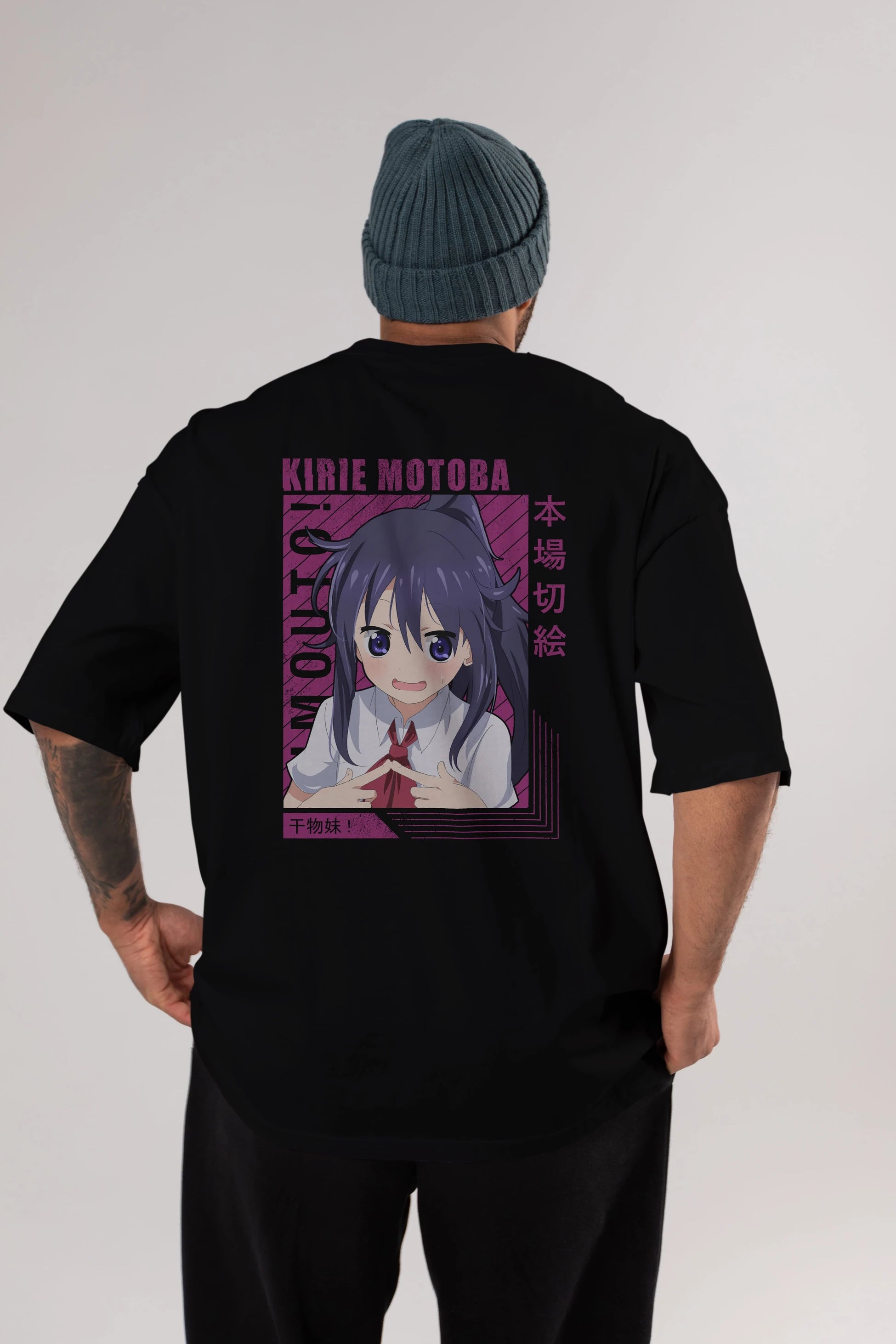 Kirie Motoba 4 Anime Arka Baskılı Oversize t-shirt Erkek Kadın Unisex