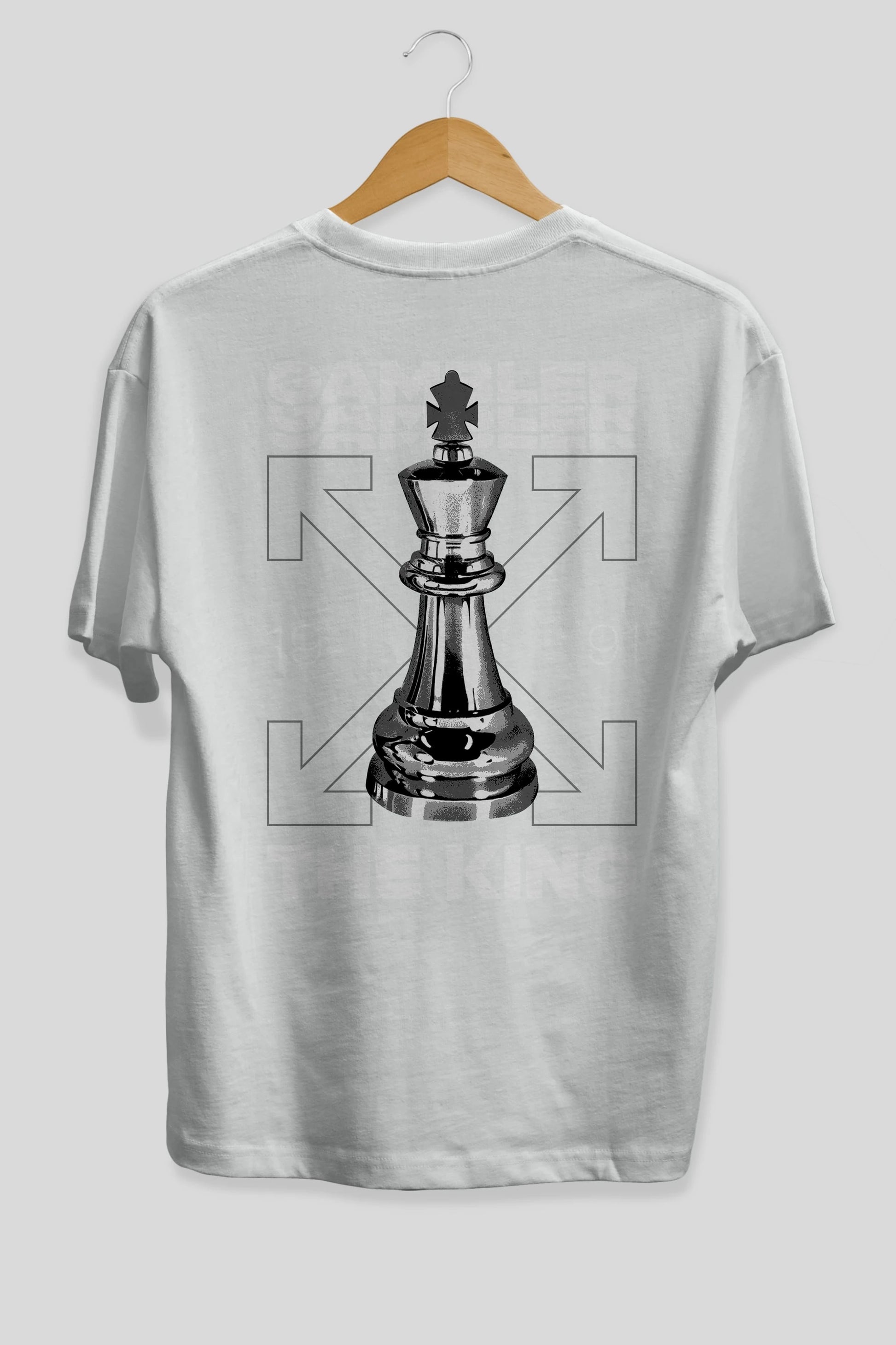 Gambler The King Arka Baskılı Oversize t-shirt Erkek Kadın Unisex