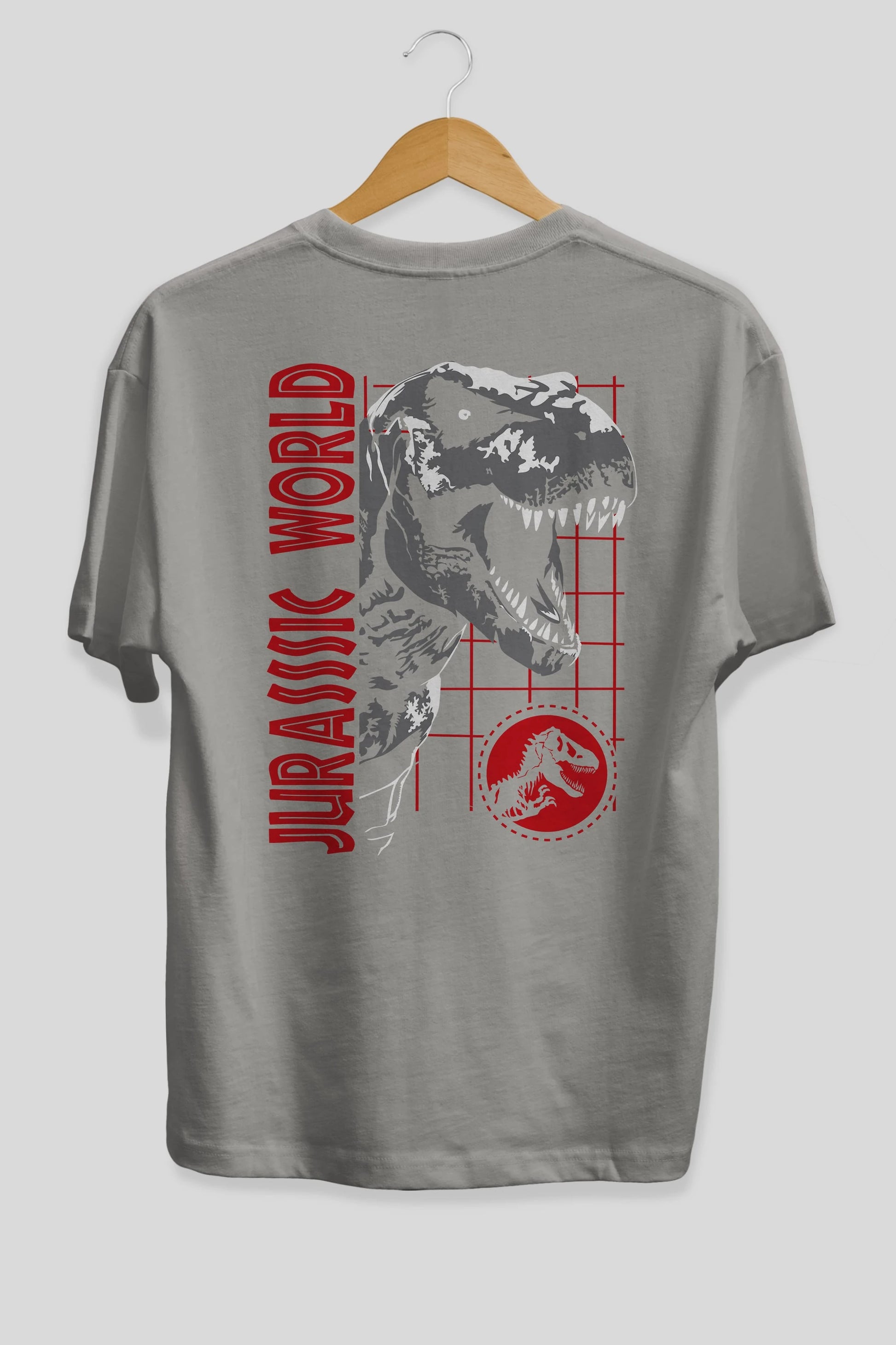 Jurassic Park (2) Arka Baskılı Oversize t-shirt Erkek Kadın Unisex %100 Pamuk Bisiklet Yaka tişort
