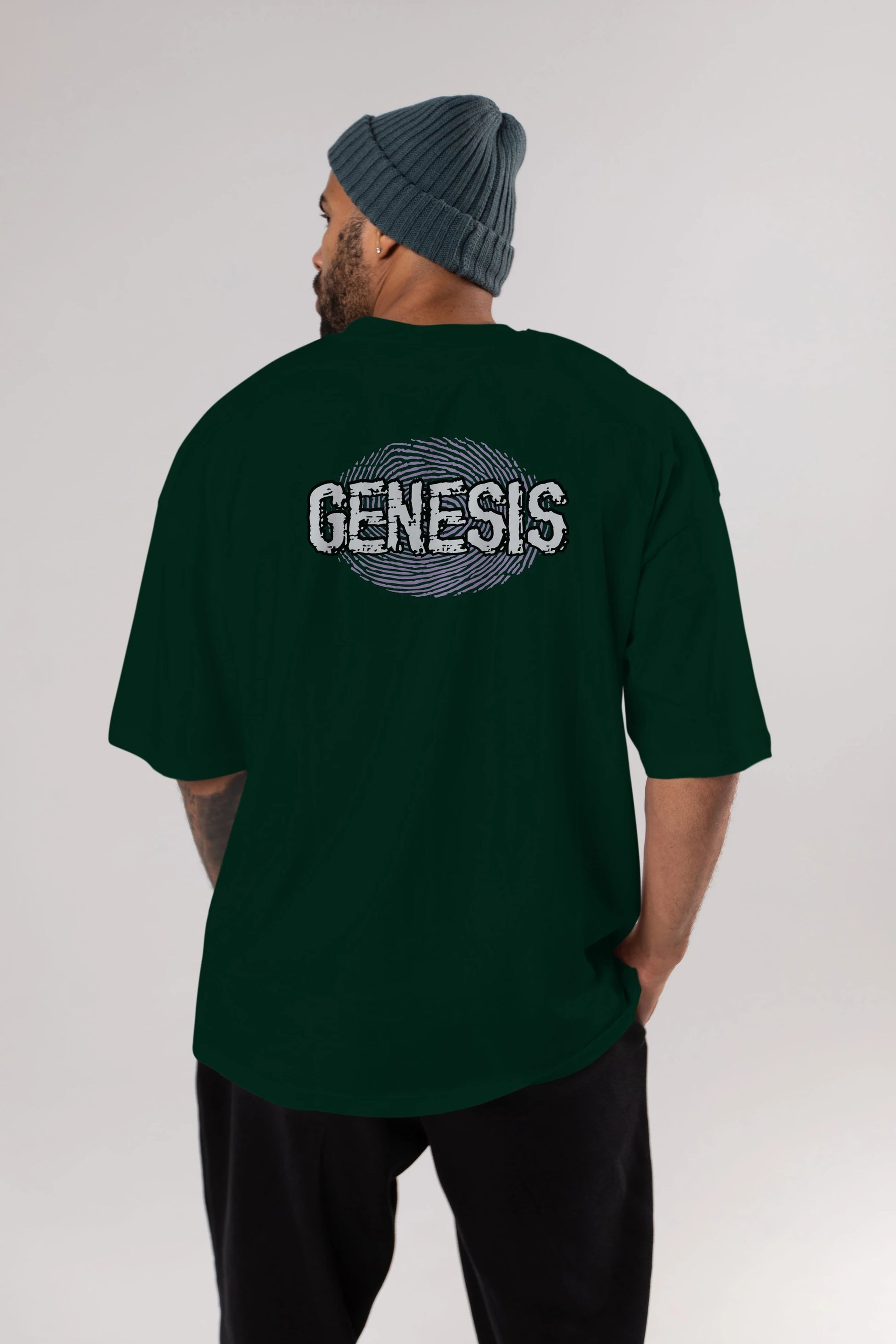 Genesis Arka Baskılı Oversize t-shirt Erkek Kadın Unisex