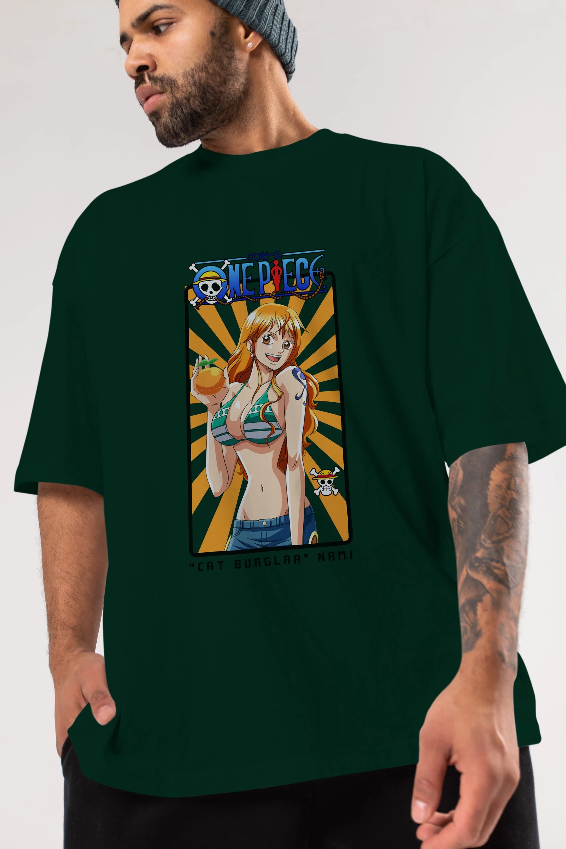 Nami Anime Ön Baskılı Oversize t-shirt Erkek Kadın Unisex