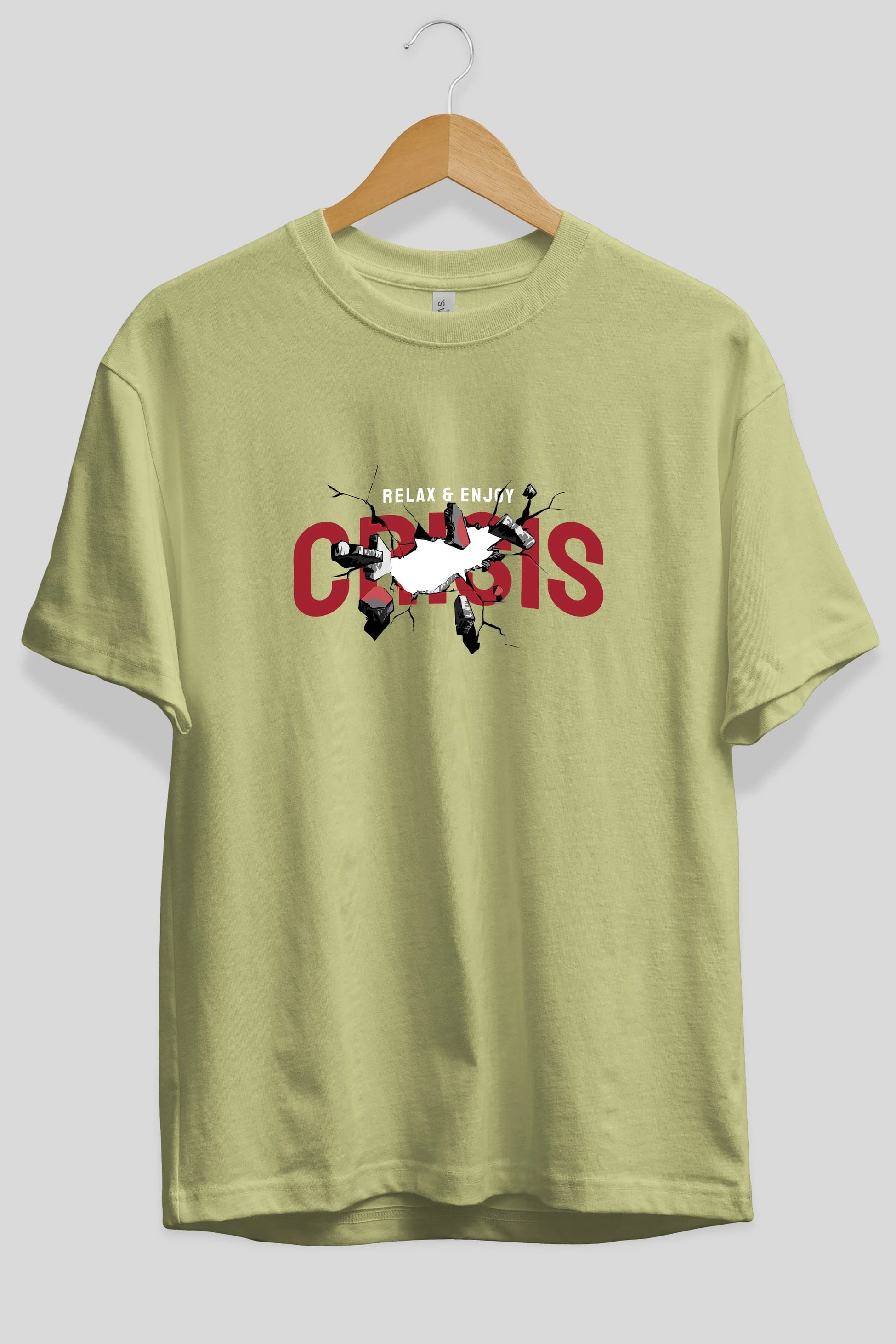 Relax and Enjoy Ön Baskılı Oversize t-shirt Erkek Kadın Unisex