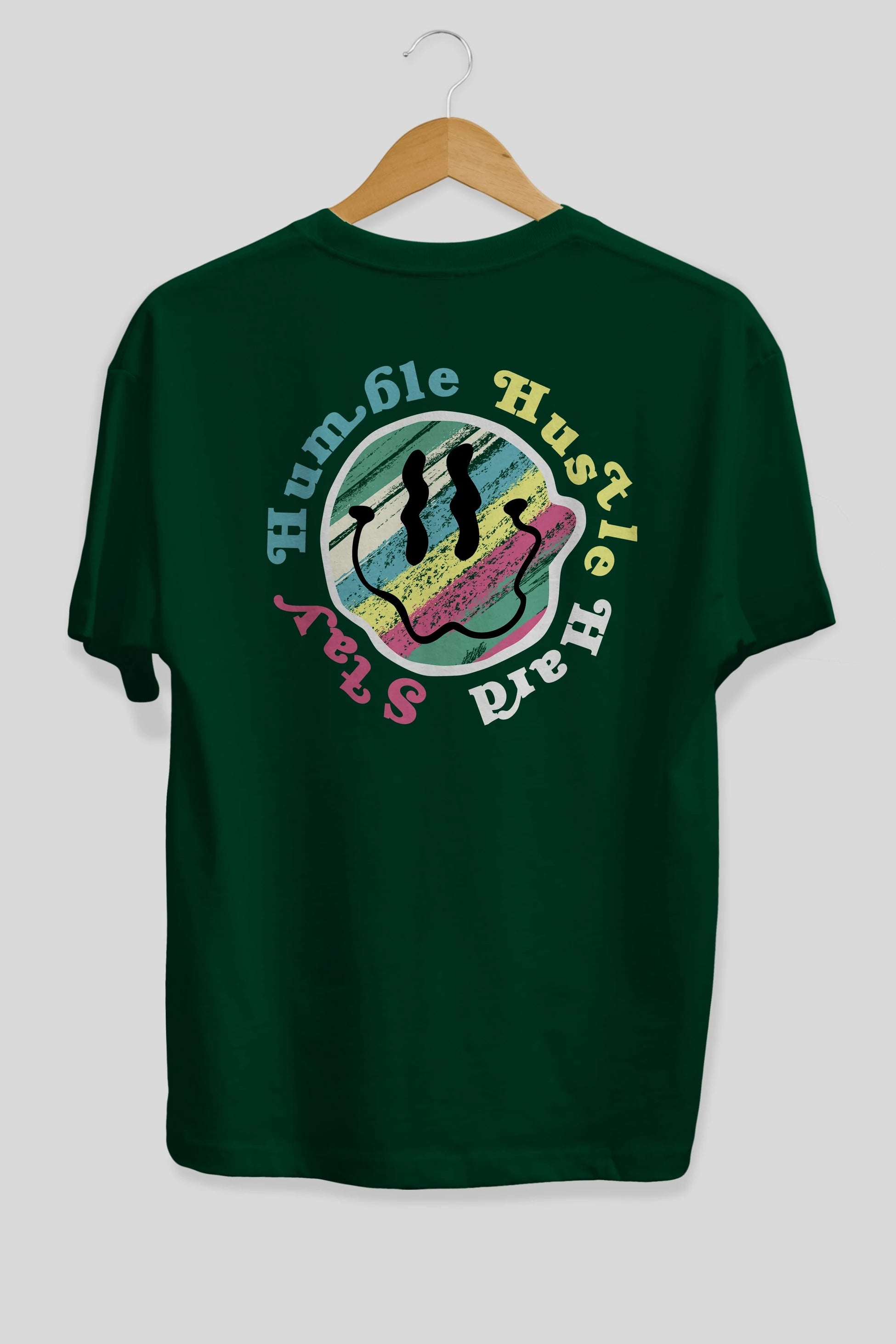 Stay Humble 2 Arka Baskılı Oversize t-shirt Erkek Kadın Unisex