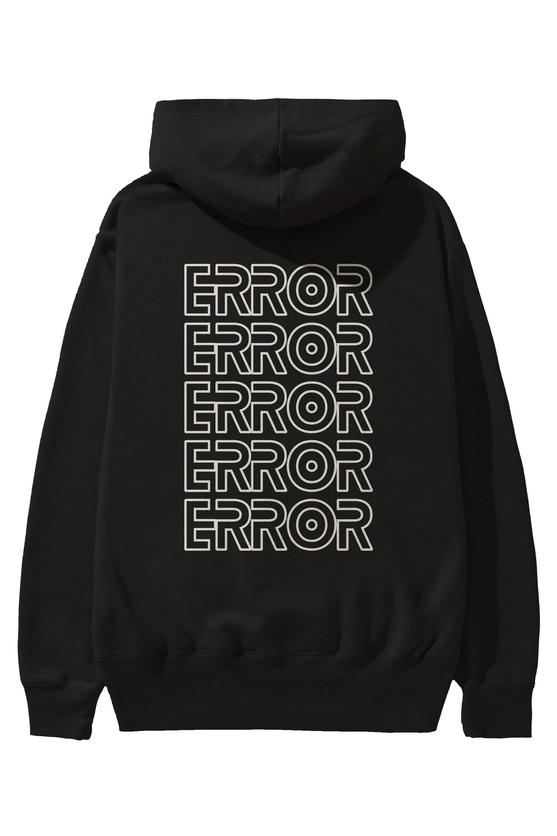 Error Yazılı Arka Baskılı Oversize Hoodie Kapüşonlu Sweatshirt Erkek Kadın Unisex