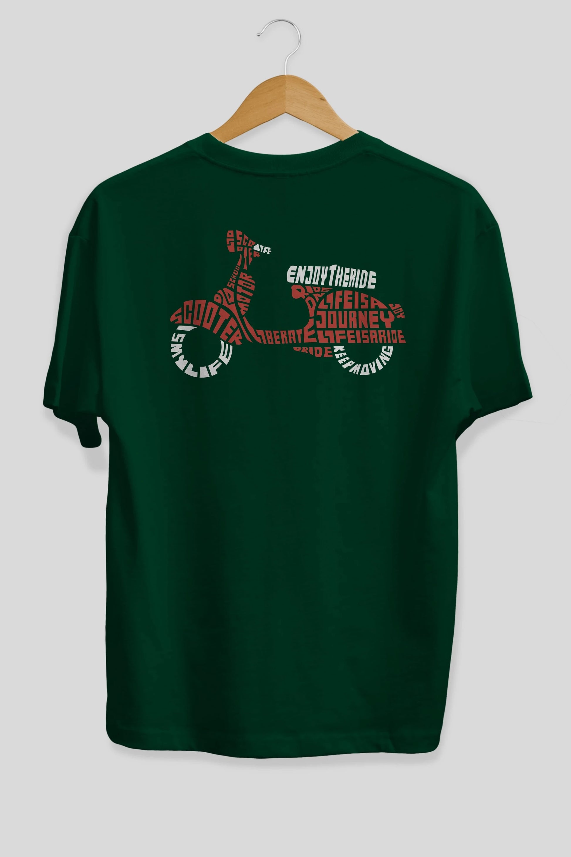 Enjoy The Ride Arka Baskılı Oversize t-shirt %100 pamuk Erkek Kadın Unisex