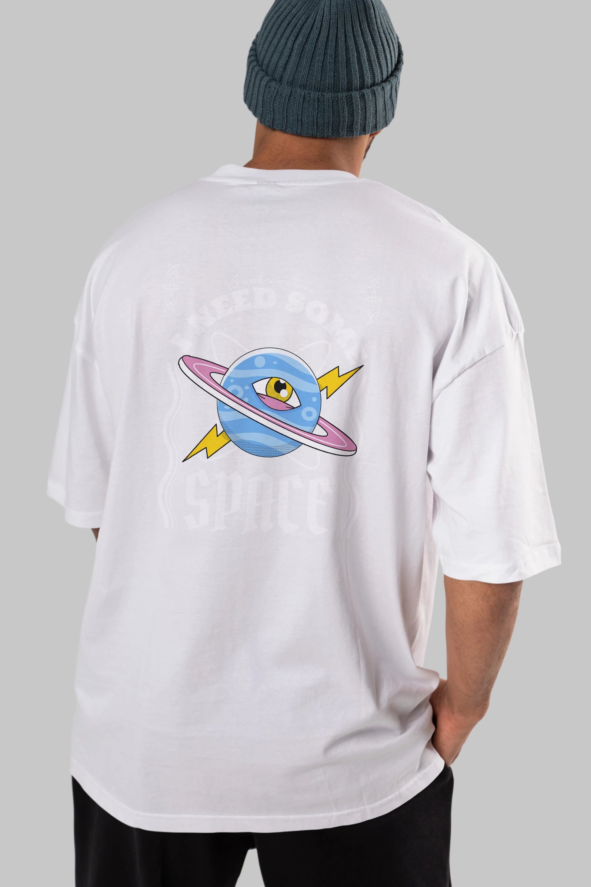 I Need Some Space Arka Baskılı Oversize t-shirt Erkek Kadın Unisex