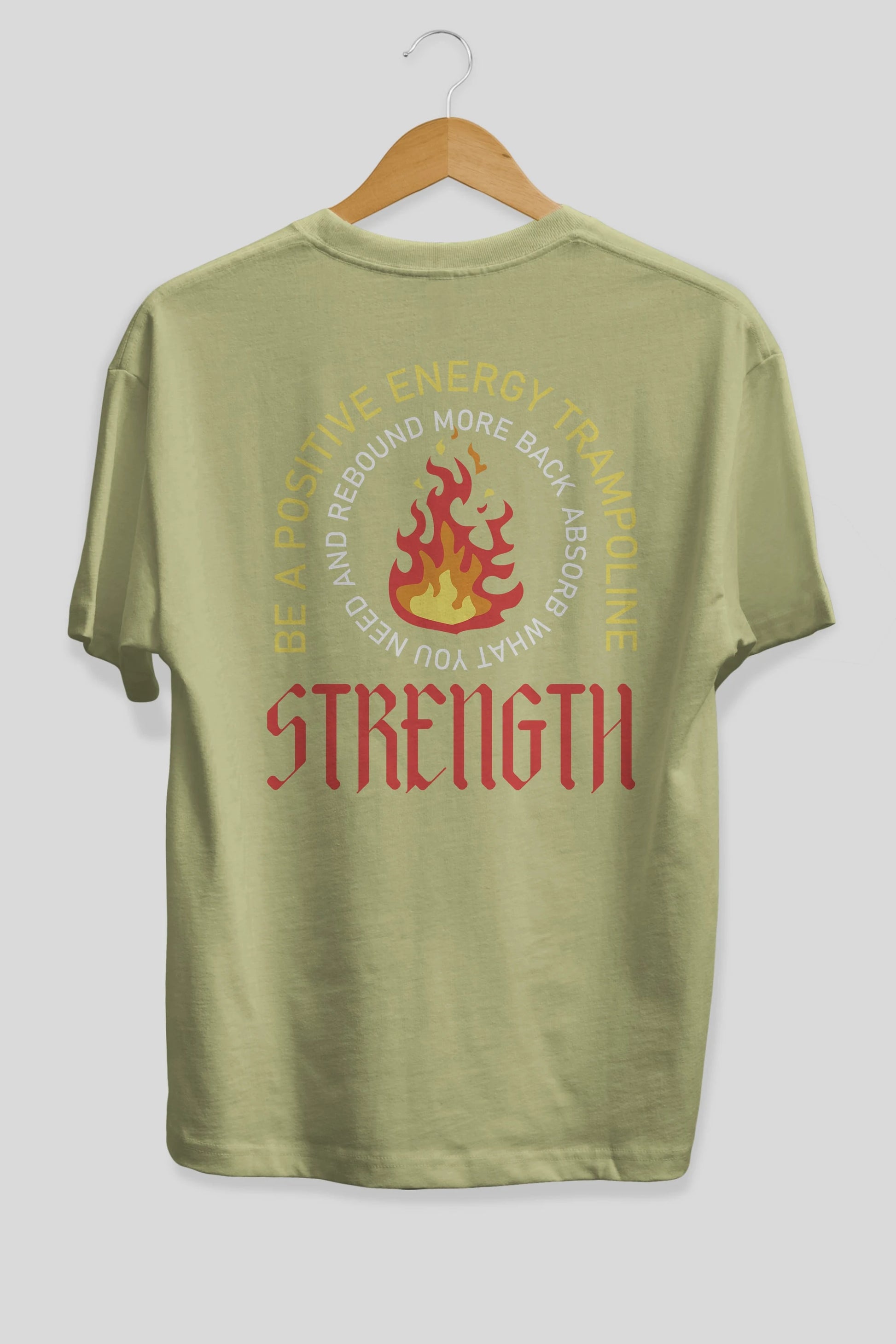 Positive Energy Arka Baskılı Oversize t-shirt Erkek Kadın Unisex