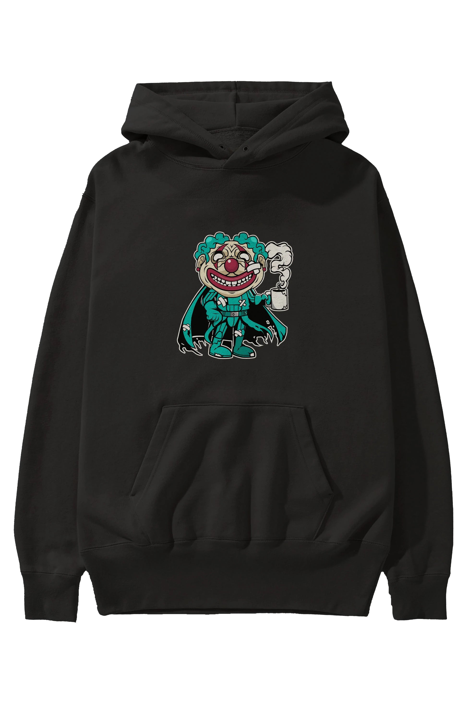 Super Clown Ön Baskılı Hoodie Oversize Kapüşonlu Sweatshirt Erkek Kadın Unisex