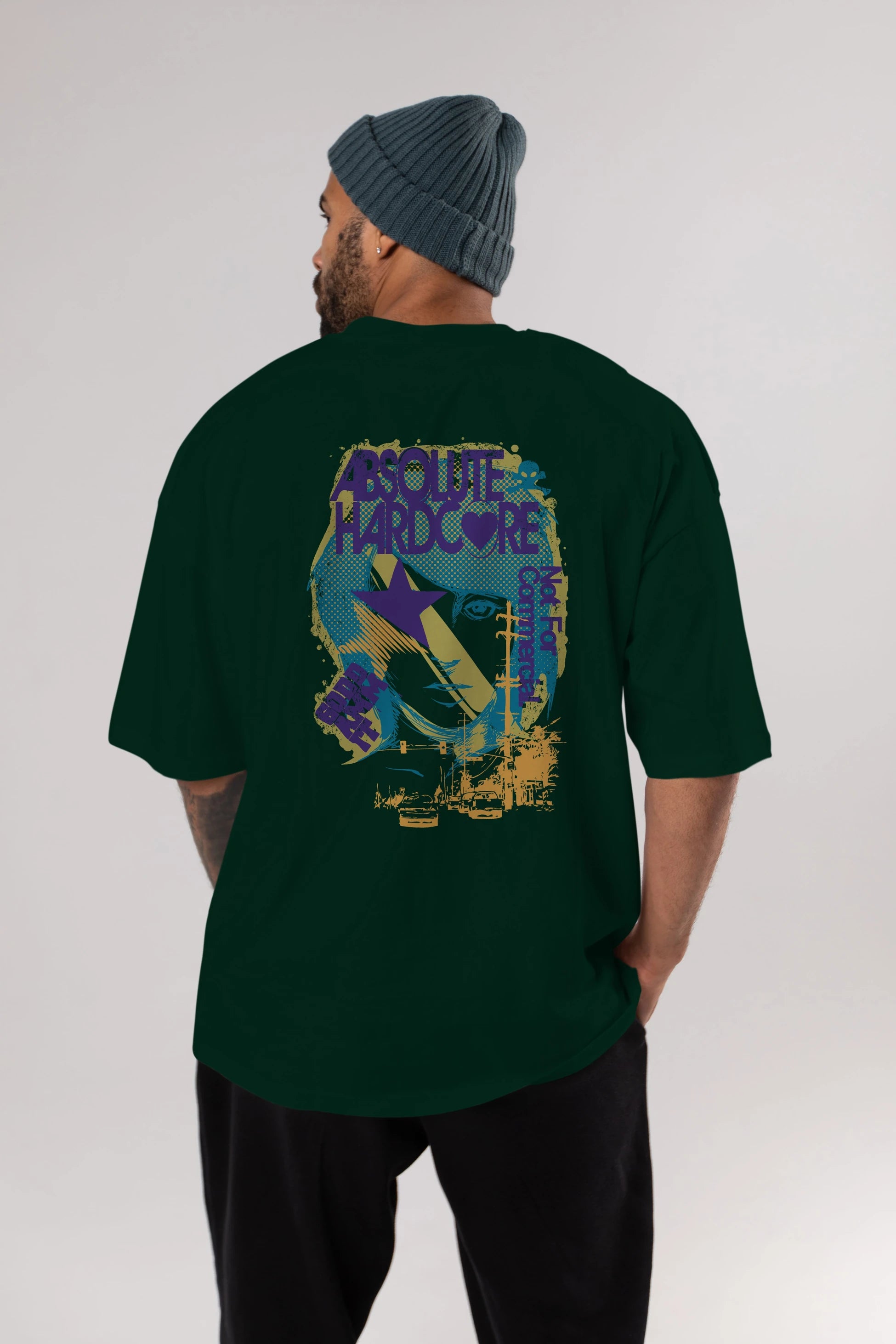 Absolute Hardcore Arka Baskılı Oversize t-shirt Erkek Kadın Unisex