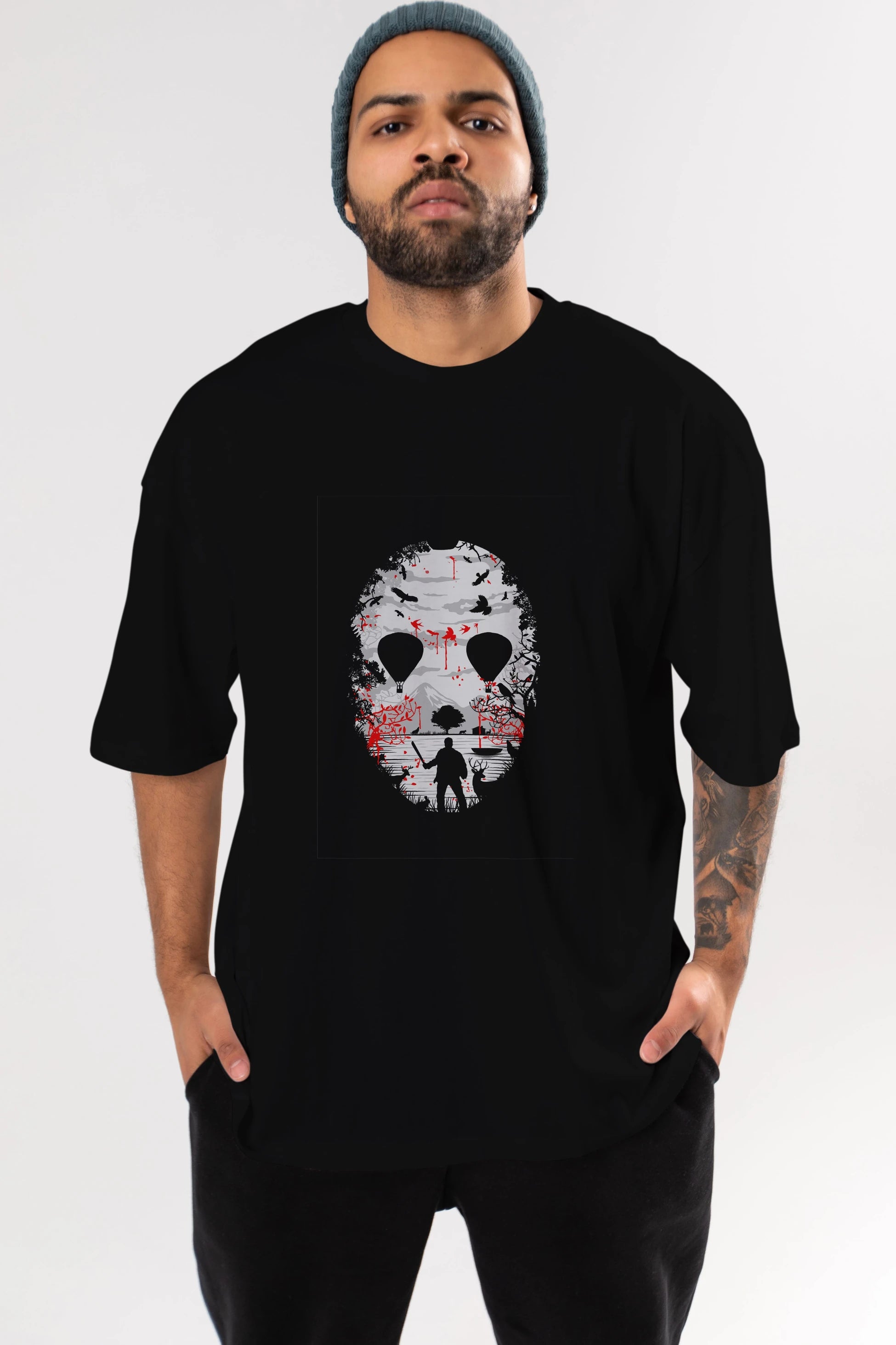 Crystal Lake Ön Baskılı Oversize t-shirt %100 pamuk Erkek Kadın Unisex